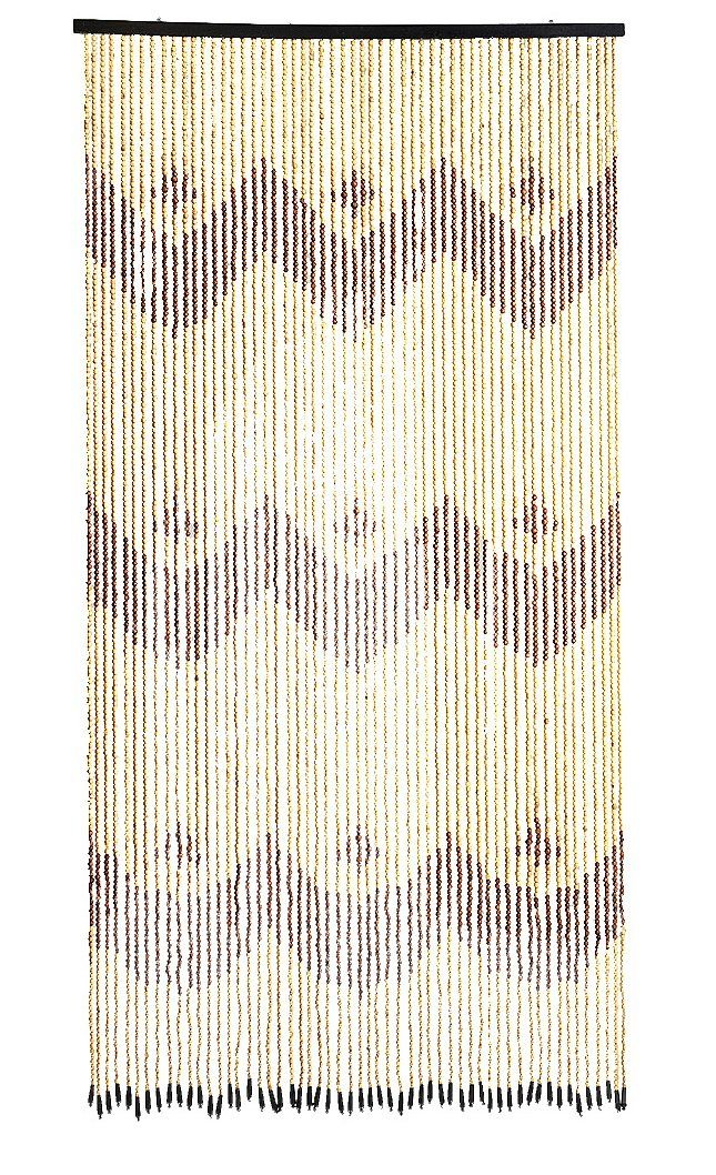 Türvorhang Holzperlenvorhang FLOW 55 Stränge 110x210 cm, Kobolo, Ösen (1  St), transparent