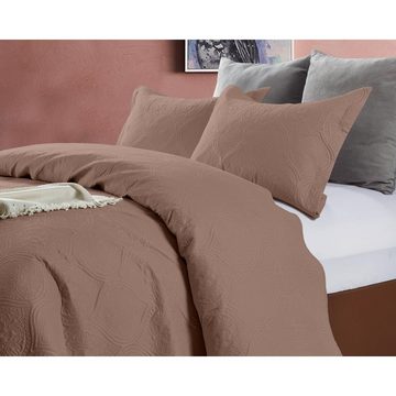 Tagesdecke Sleeptime Art - Tagesdecke - Twin-Bett - 260x250 + 2 Kissenbezüge 60x70, Sitheim-Europe, Gut atmungsaktiv, Schön Weich und warm