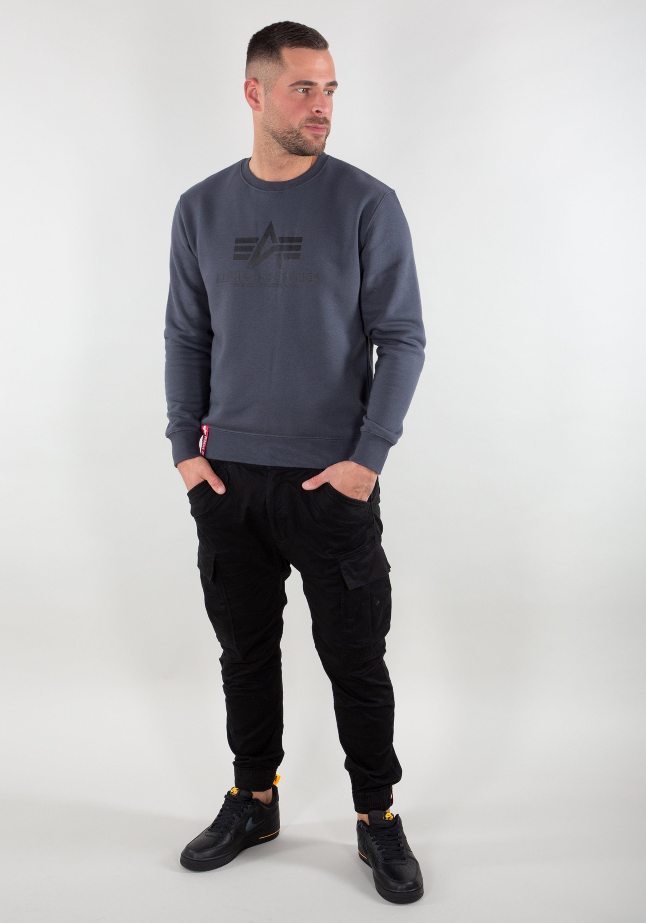 Alpha Alpha Men greyblack/black Sweater Sweatshirts - Industries Sweater Basic Industries