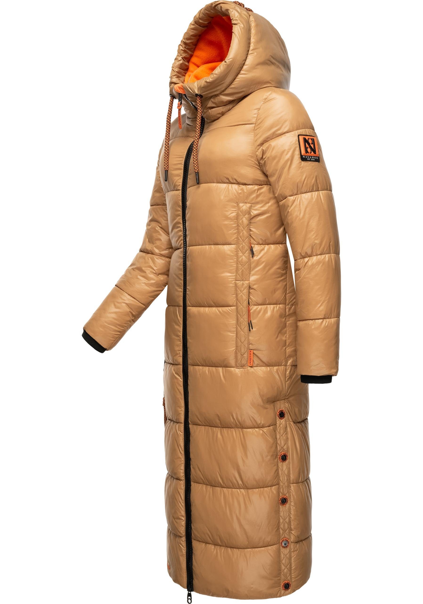 Navahoo Steppmantel Schmuseengel warm gefütterte Winter Steppjacke mit Kontrastdetails