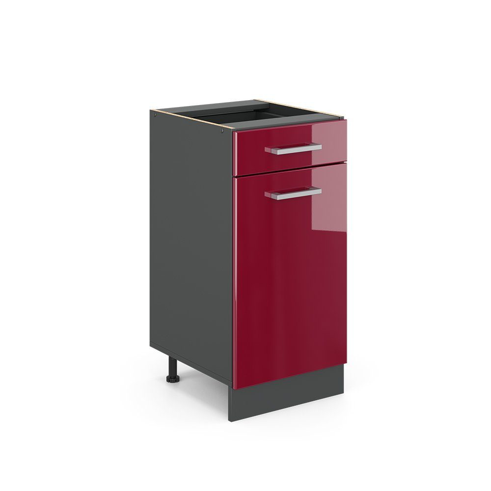 Vicco Unterschrank R-Line, Bordeaux Hochglanz/Anthrazit, 40 günstig online kaufen