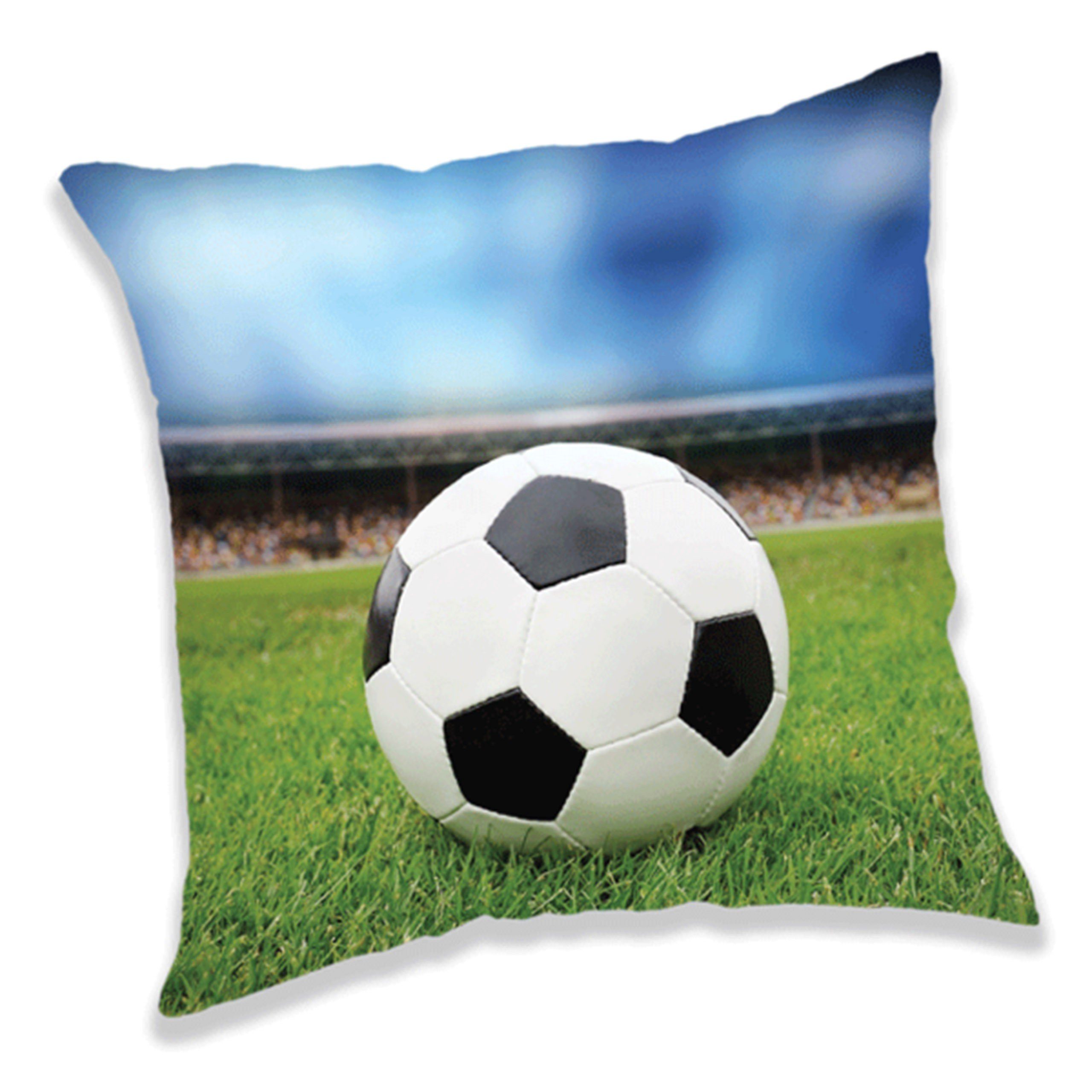 Sarcia.eu Dekokissen Fußball Quadratisches Kissen, Zierkissen 40x40 cm