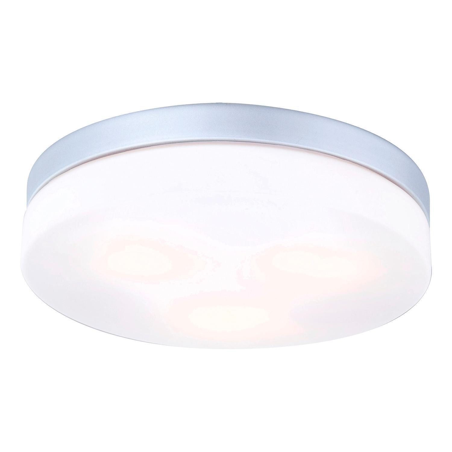 GLOBO LIGHTING Deckenleuchte VRANOS, Ø 30 cm, 3-flammig, Silbergrau, Weiß, günstig online kaufen