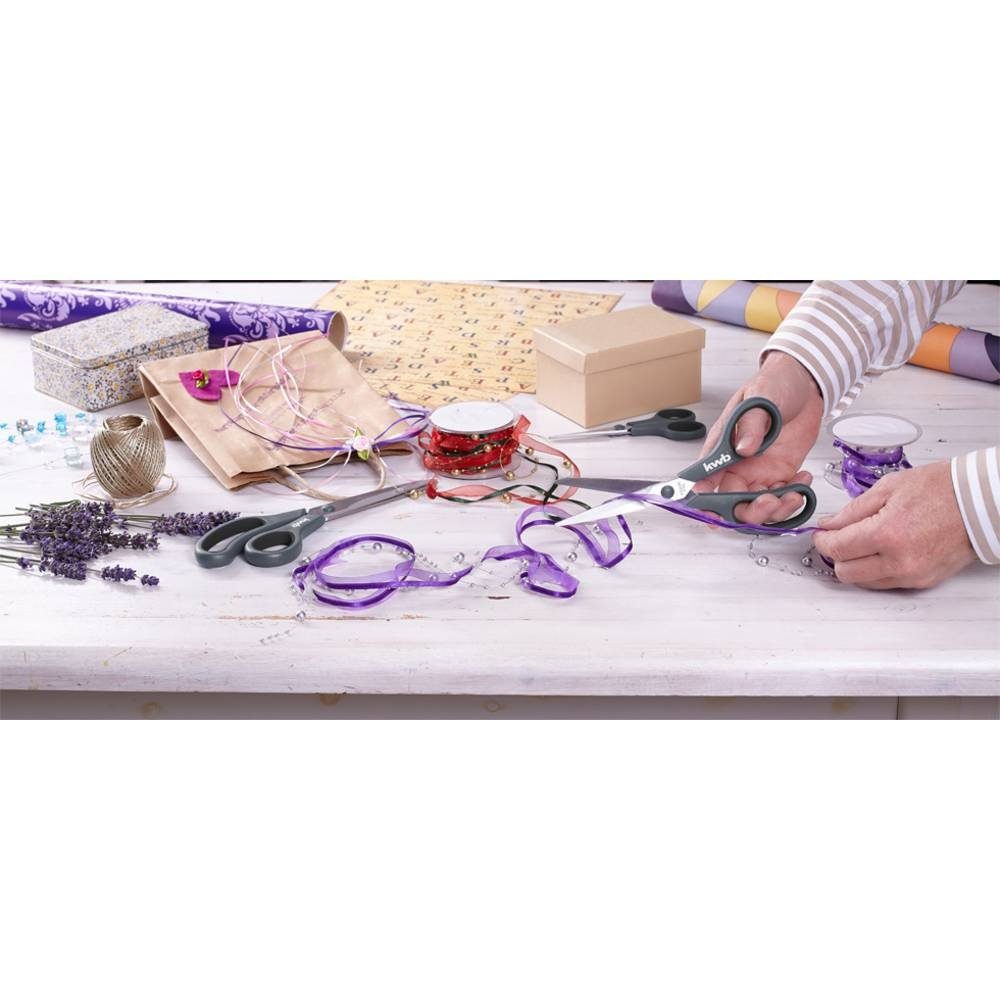 kwb Universalschere Scheren-Set aus Edelstahl, 3-teilig, diverse Längen (135 21595