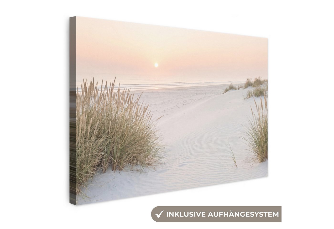 OneMillionCanvasses® Leinwandbild Horizont - Dünenlandschaft - Sand, Fotodruck (1 St), Leinwand Bilder Klein, Wand Dekoration Aesthetic 30x20 cm