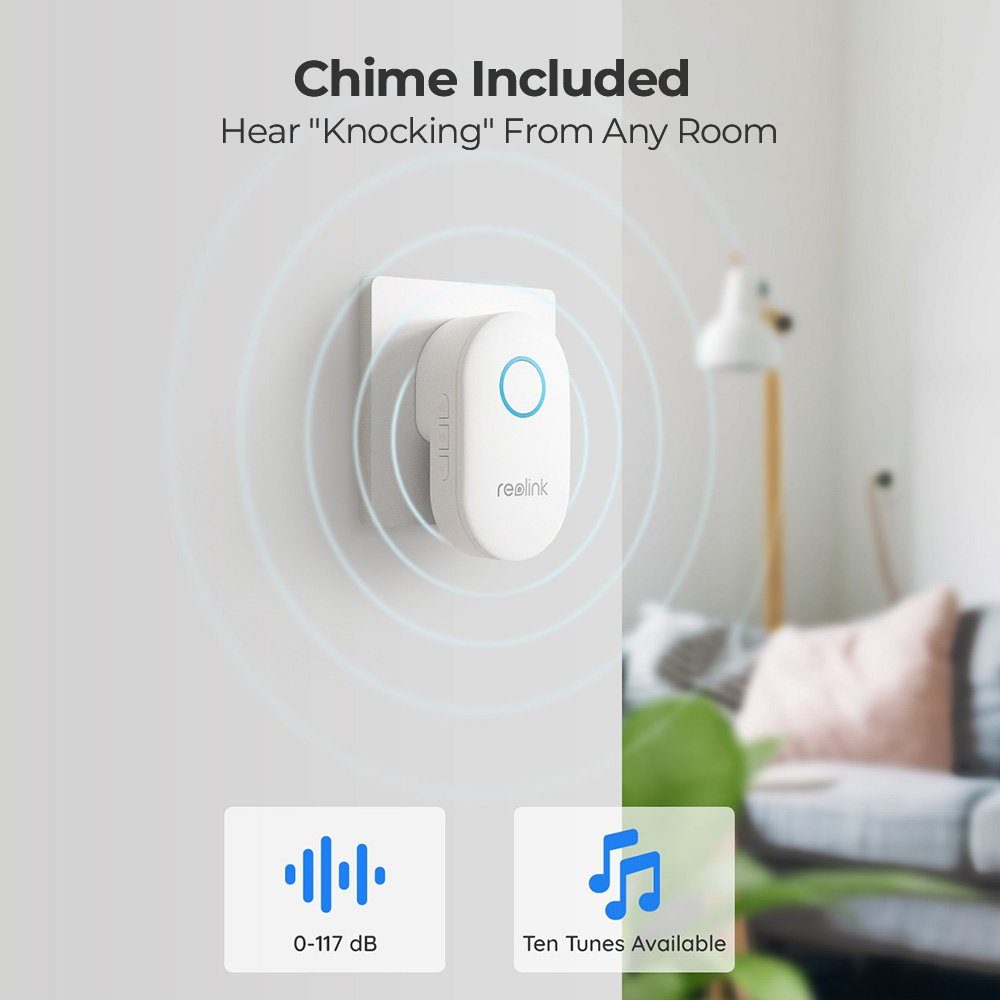 Reolink Smart Home Türklingel Video Doorbell PoE 5MP (Außenbereich, Gegensprechfunktion,180° Ultraweitwinkel,Personenerkennung,IP65) – Bild 5 von 5