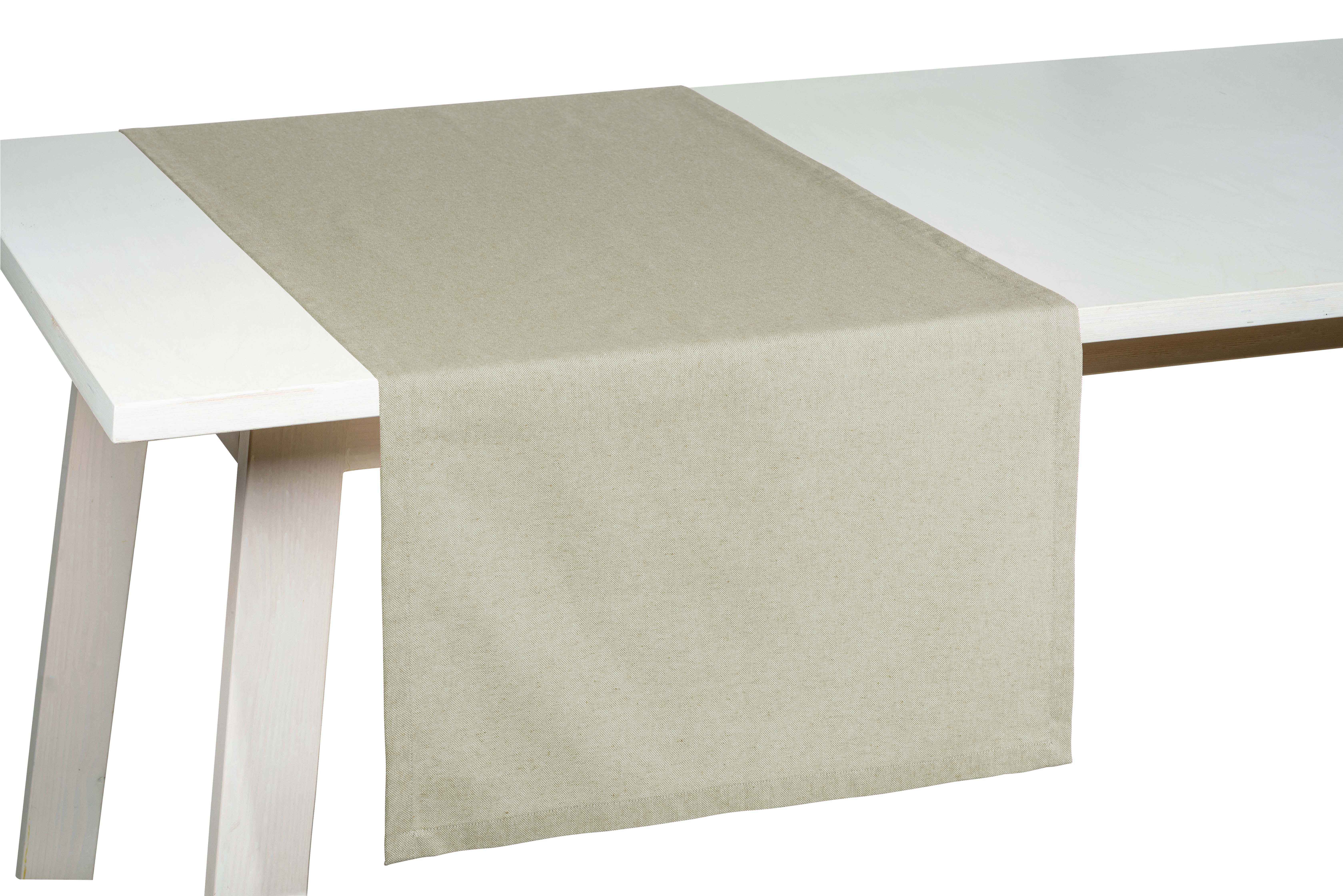 PICHLER Tischläufer Melierte Baumwolle meliert Tischläufer 1er Set 150 x 50 cm FARO Recht (1-tlg, 1 Stück)