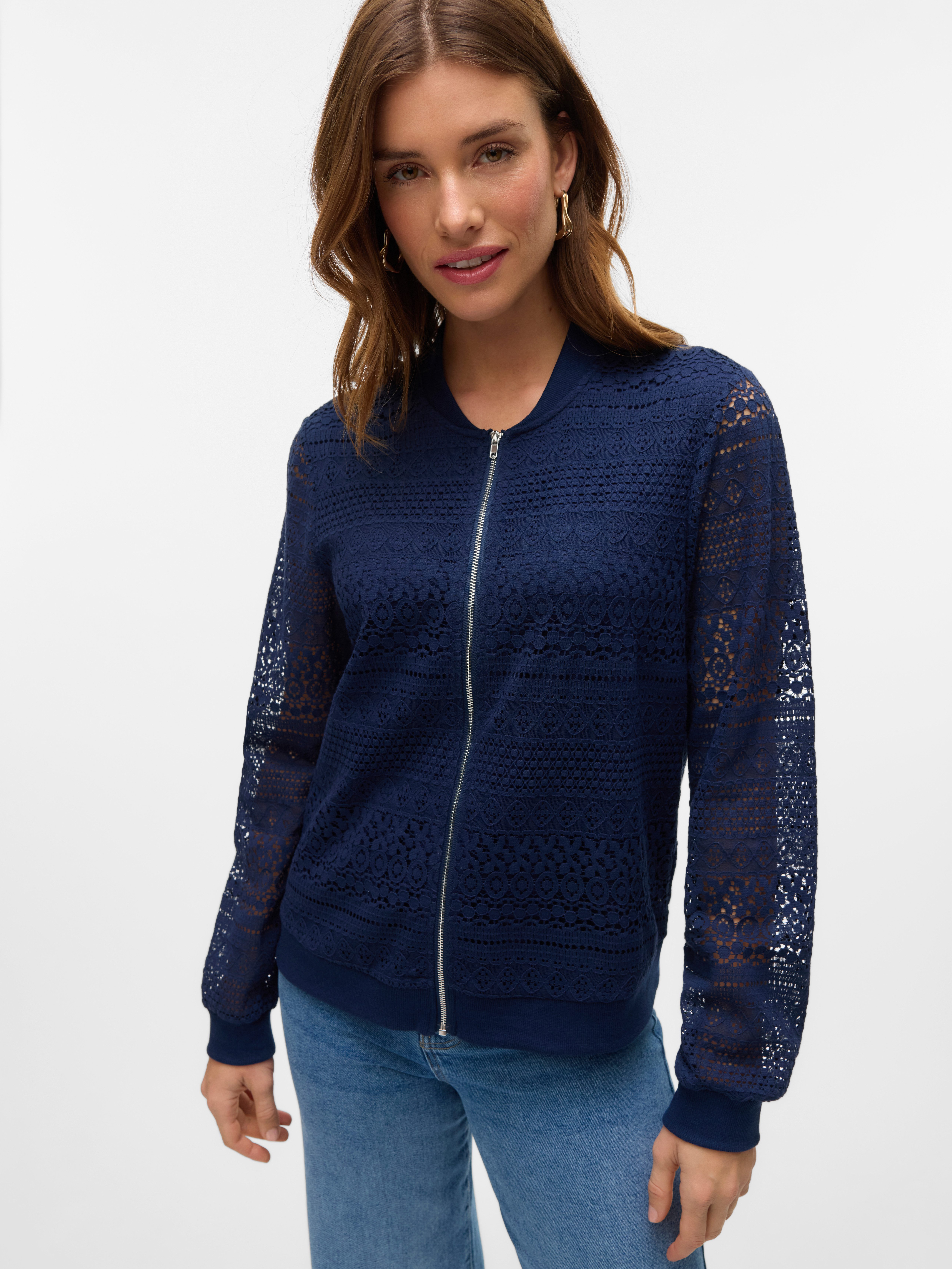 Vero Moda Bomberjacke VMHONEY LACE BOMBER günstig online kaufen