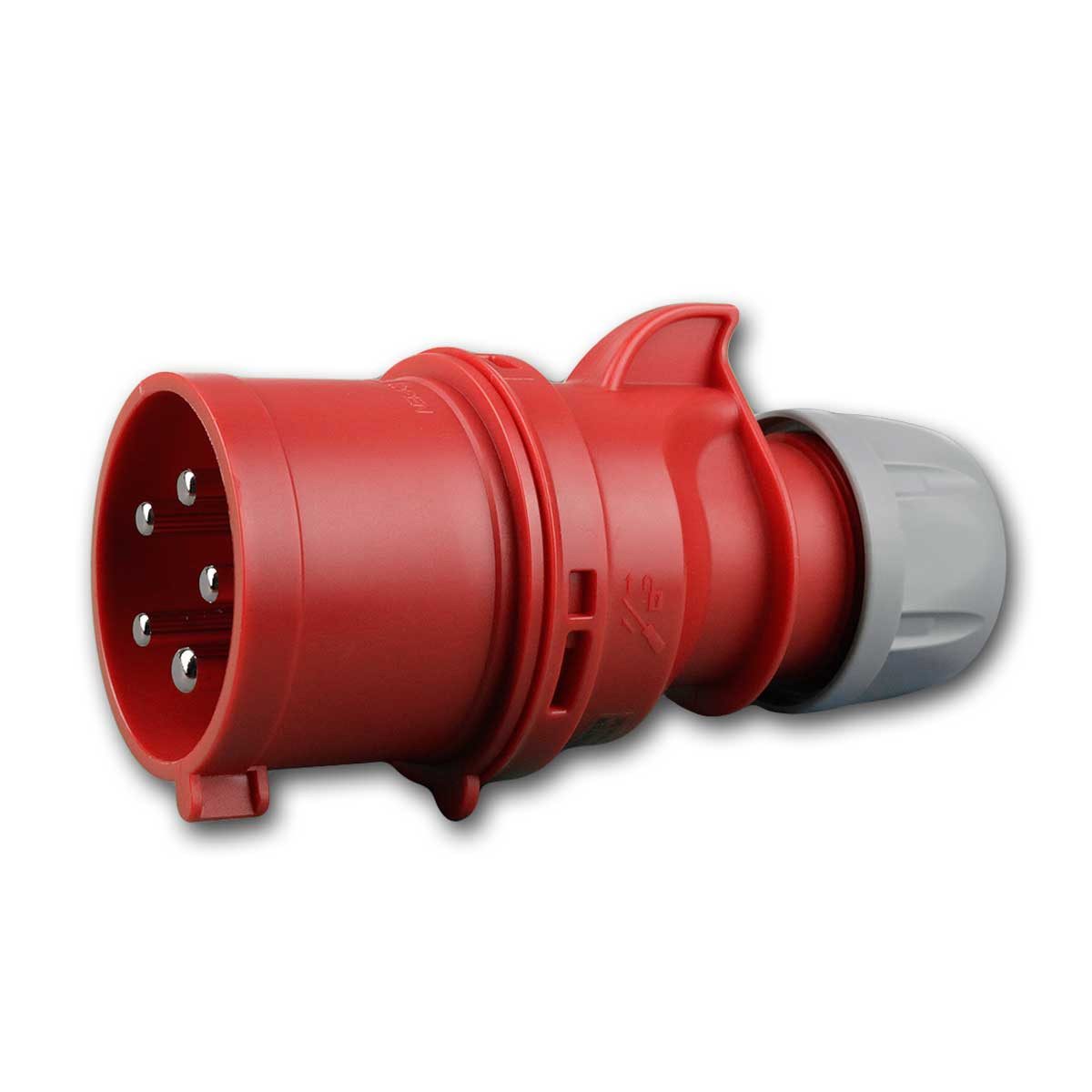 world-trading-net Вилка cee Вилка cee "Shark" Phasenwender, 32A, rot IP44