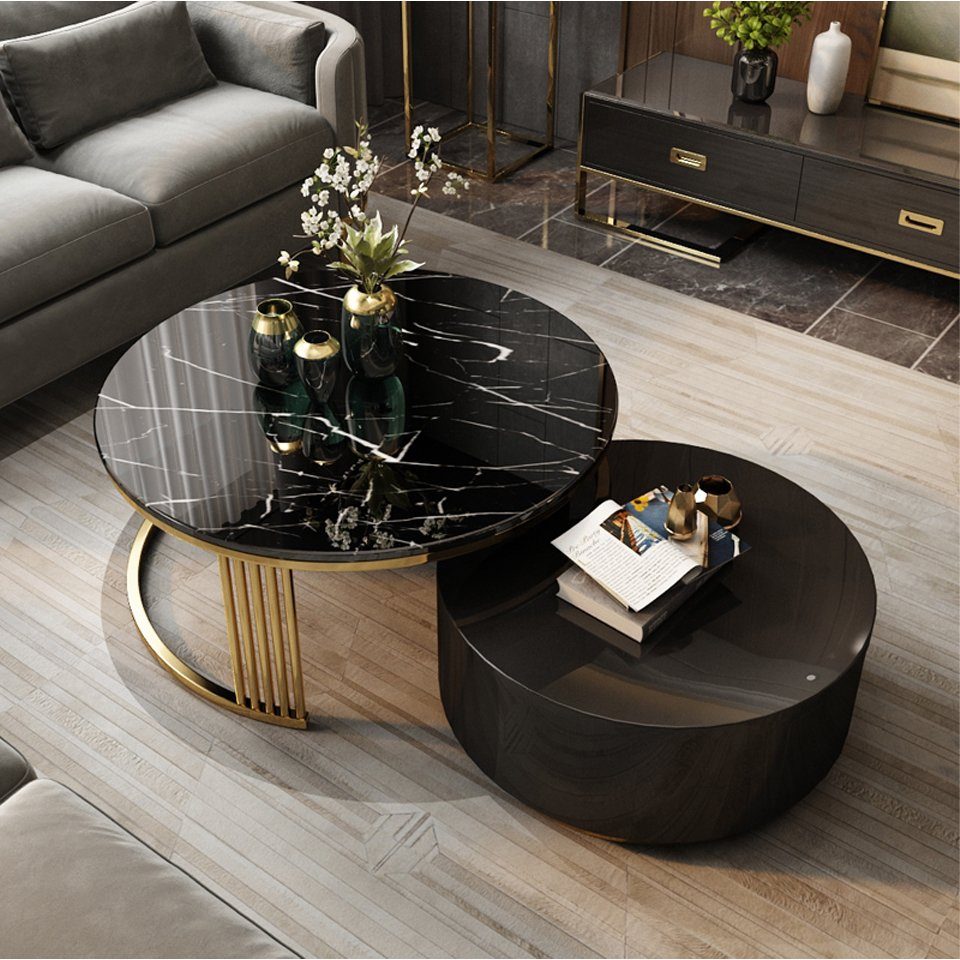 JVmoebel Couchtisch Tisch Abstrakter Design Luxus Wohnzimmer Couchtische Beistelltisch Schwarz