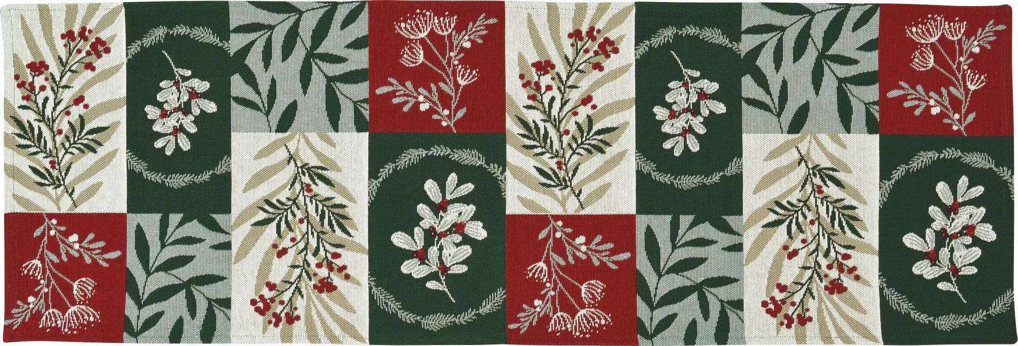 sander table + home Tischdecke Tischläufer "Winter Greens", Gobelin