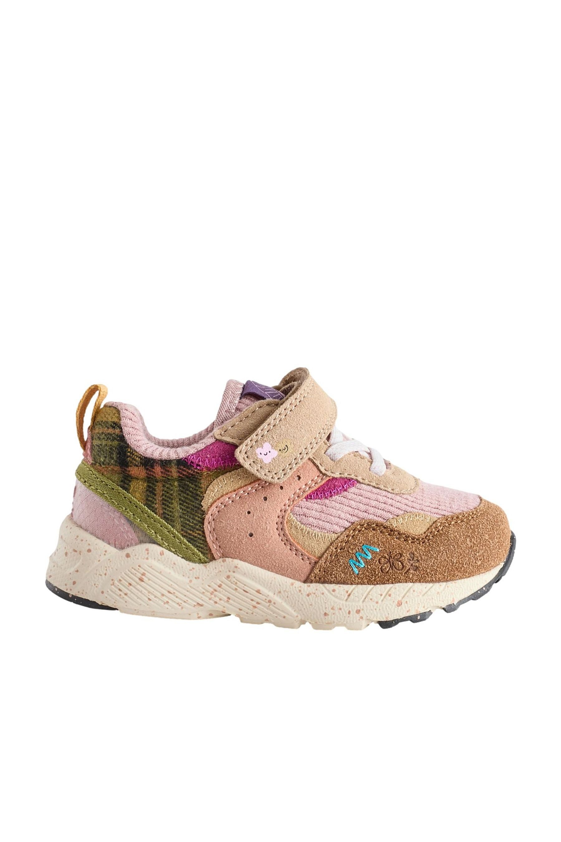 Sneaker mit Klettverschluss & Schnürsenkeln, weit Sneaker