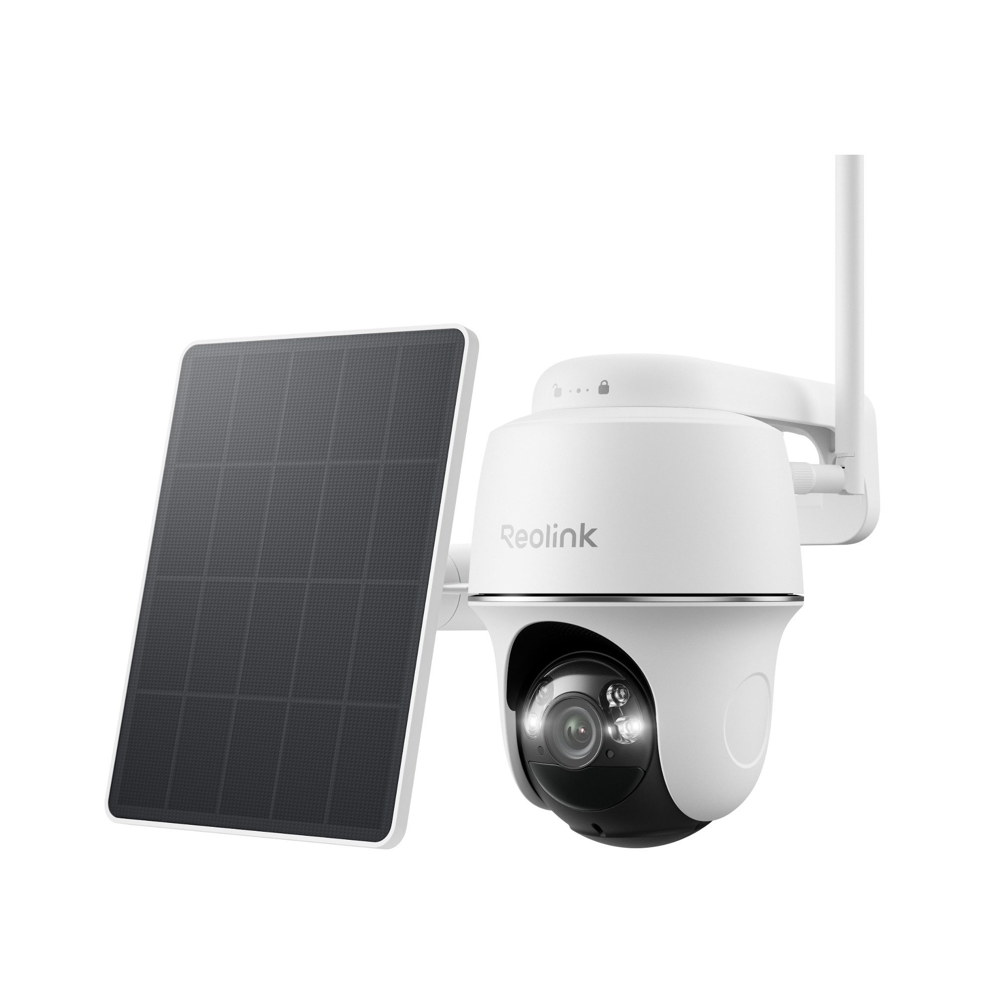 Reolink Überwachungskamera Argus PT+SP 5MP PTZ Akku- oder solarbetriebene 2,4/5GHz WLAN IP (Außenbereich, PIR-Erkennung,IR-Nachtsicht,Could-Speicherung)
