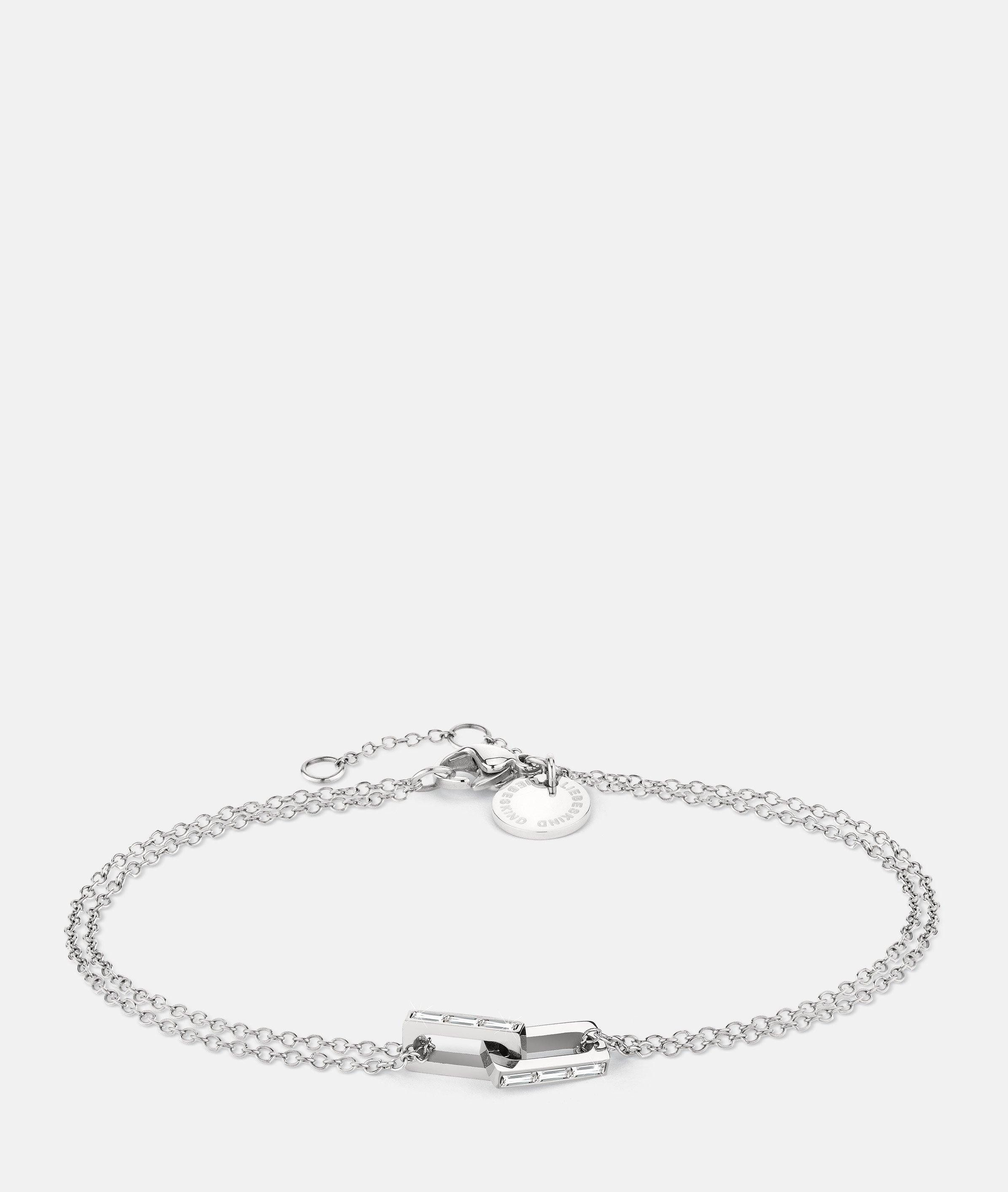 Liebeskind Berlin Schmuck Geschenk Edelstahl Armkette The Festive Mini Link Sparkle, mit Zirkonia (synth)