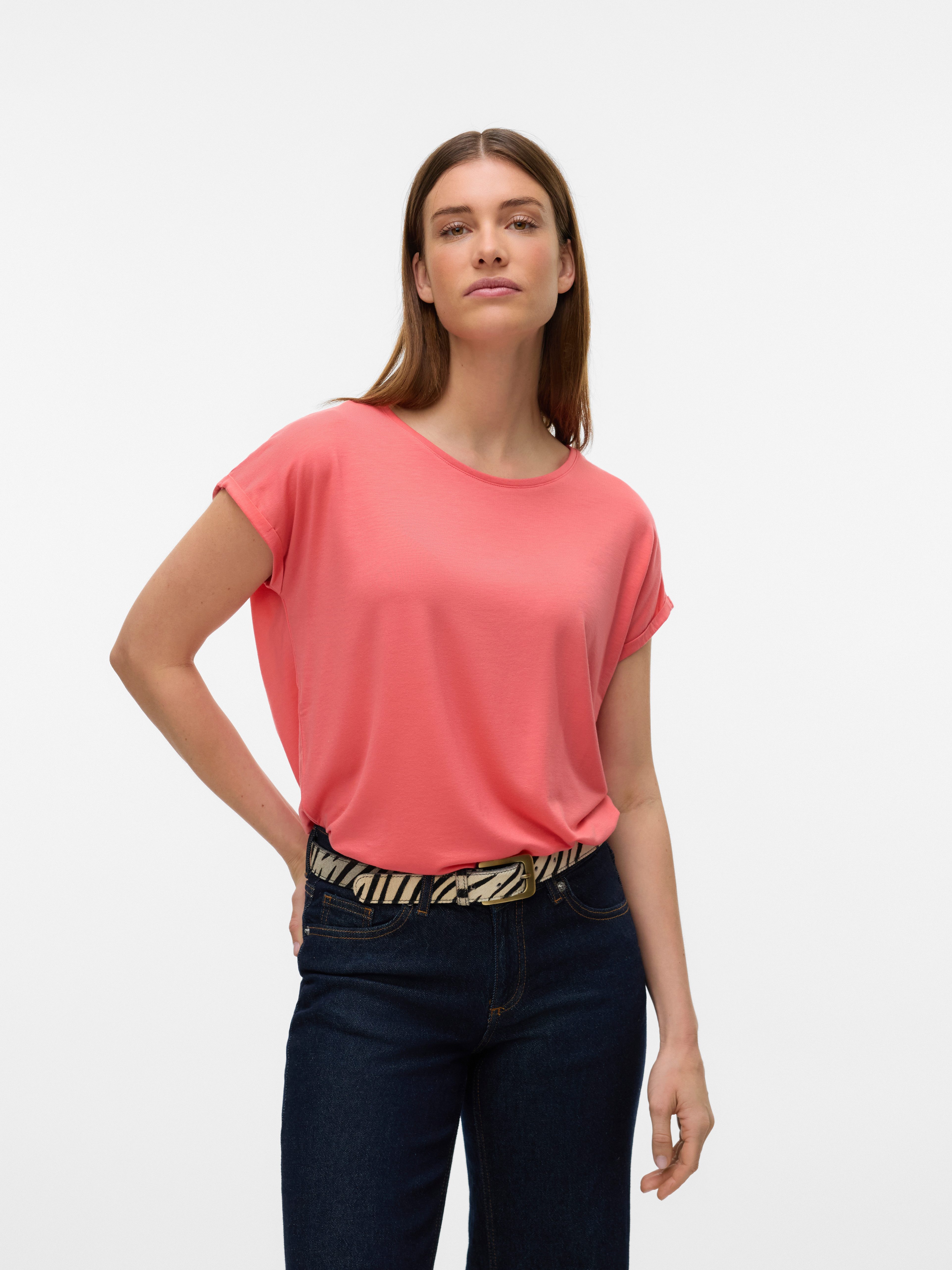 Vero Moda Rundhalsshirt VMAVA PLAIN SS günstig online kaufen