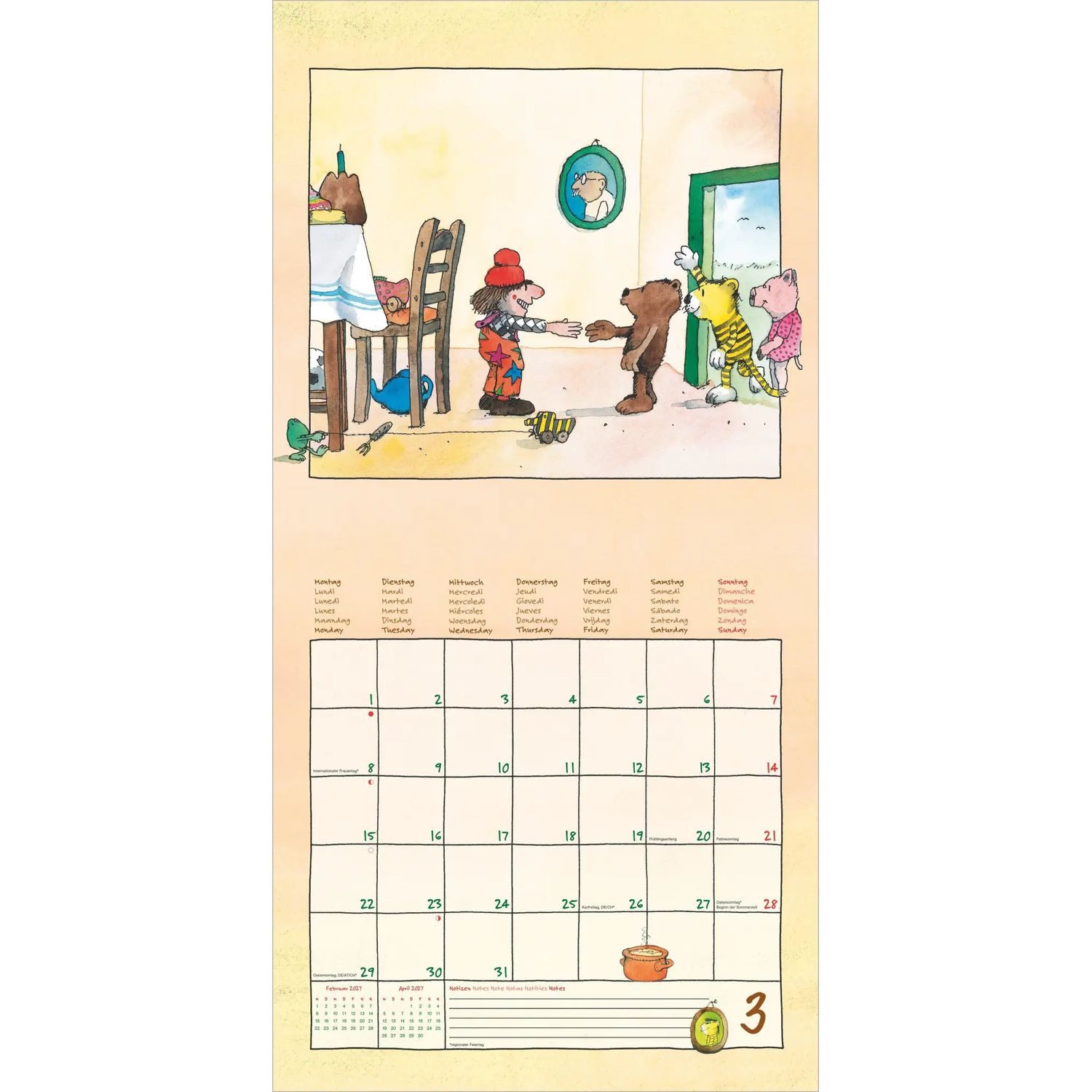 NEUMANN Wandkalender Janosch 2027