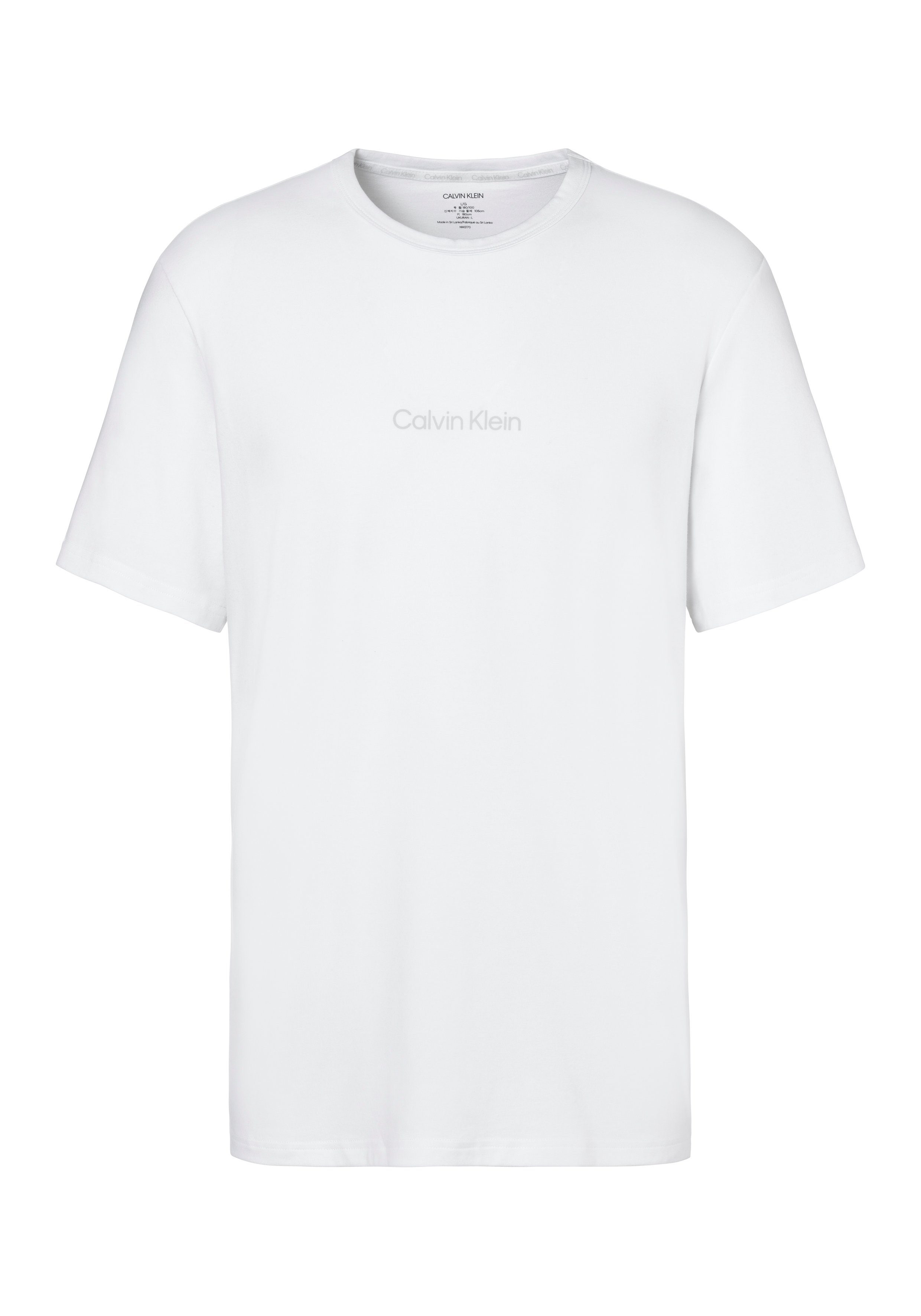 Underwear Druck T-Shirt mit Calvin Klein Logo weiß