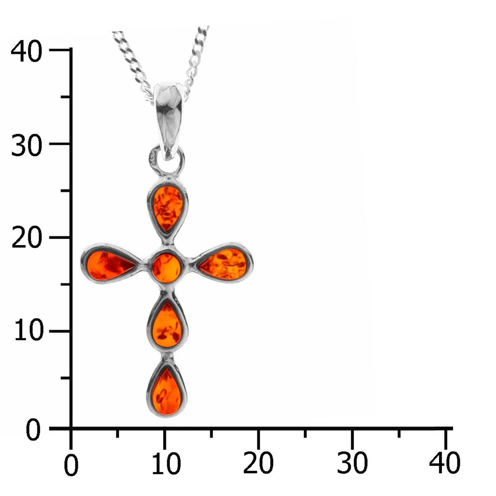 OSTSEE-SCHMUCK Kette mit Anhänger Ostsee-Schmuck Kette mit Anhänger Kreuz K günstig online kaufen
