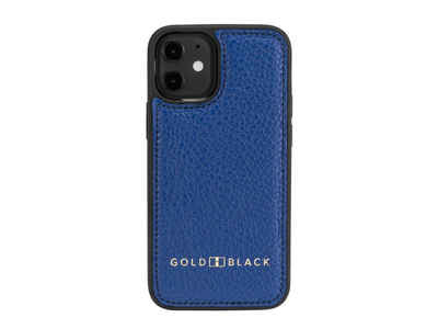 GOLDBLACK Handyhülle iPhone 12 Mini Lederhülle Nappa Blau 13,76 cm (5,42 Zoll)