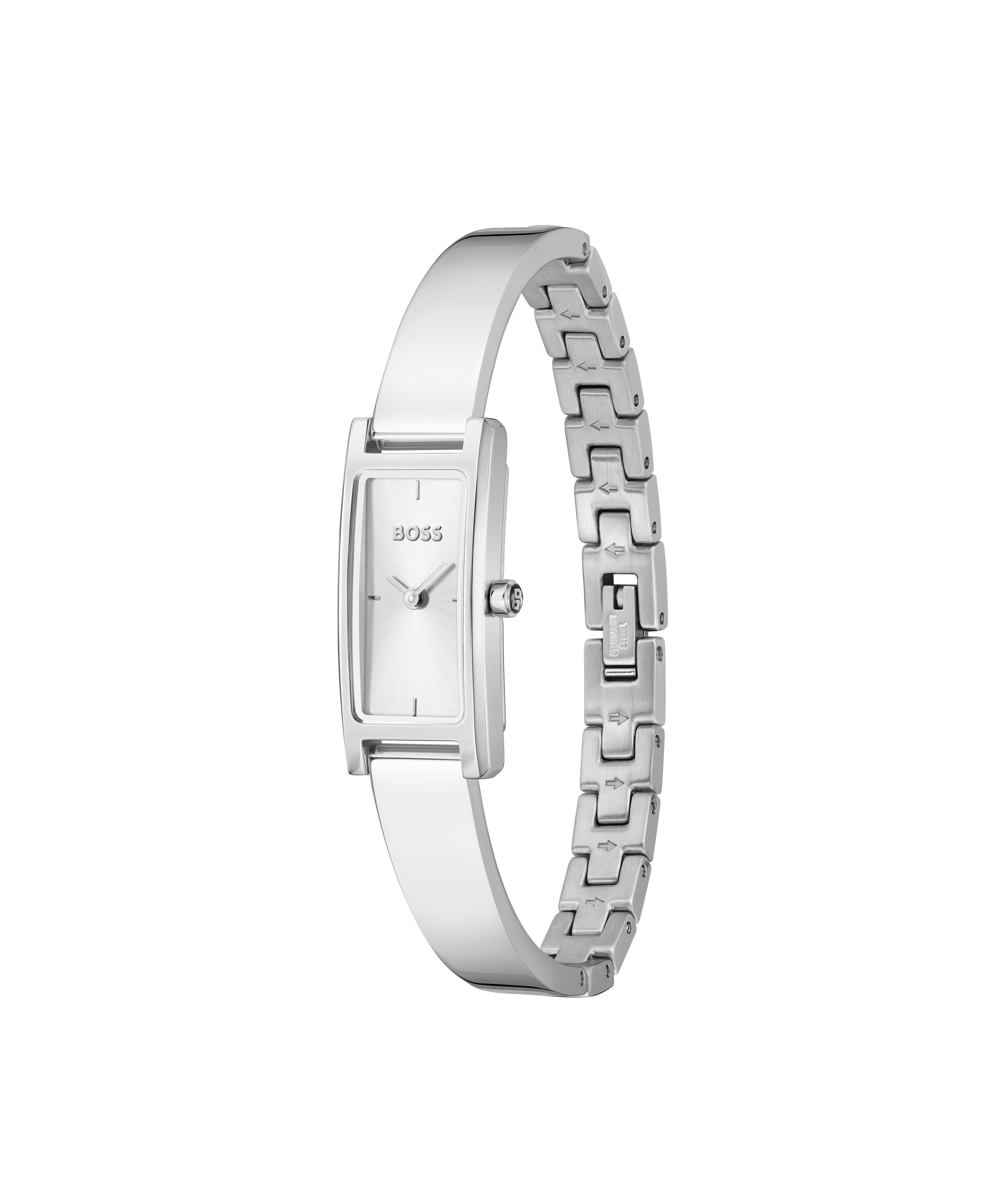 BOSS Quarzuhr LUCY 1502856, Armbanduhr, Damenuhr, Edelstahlarmband, analog