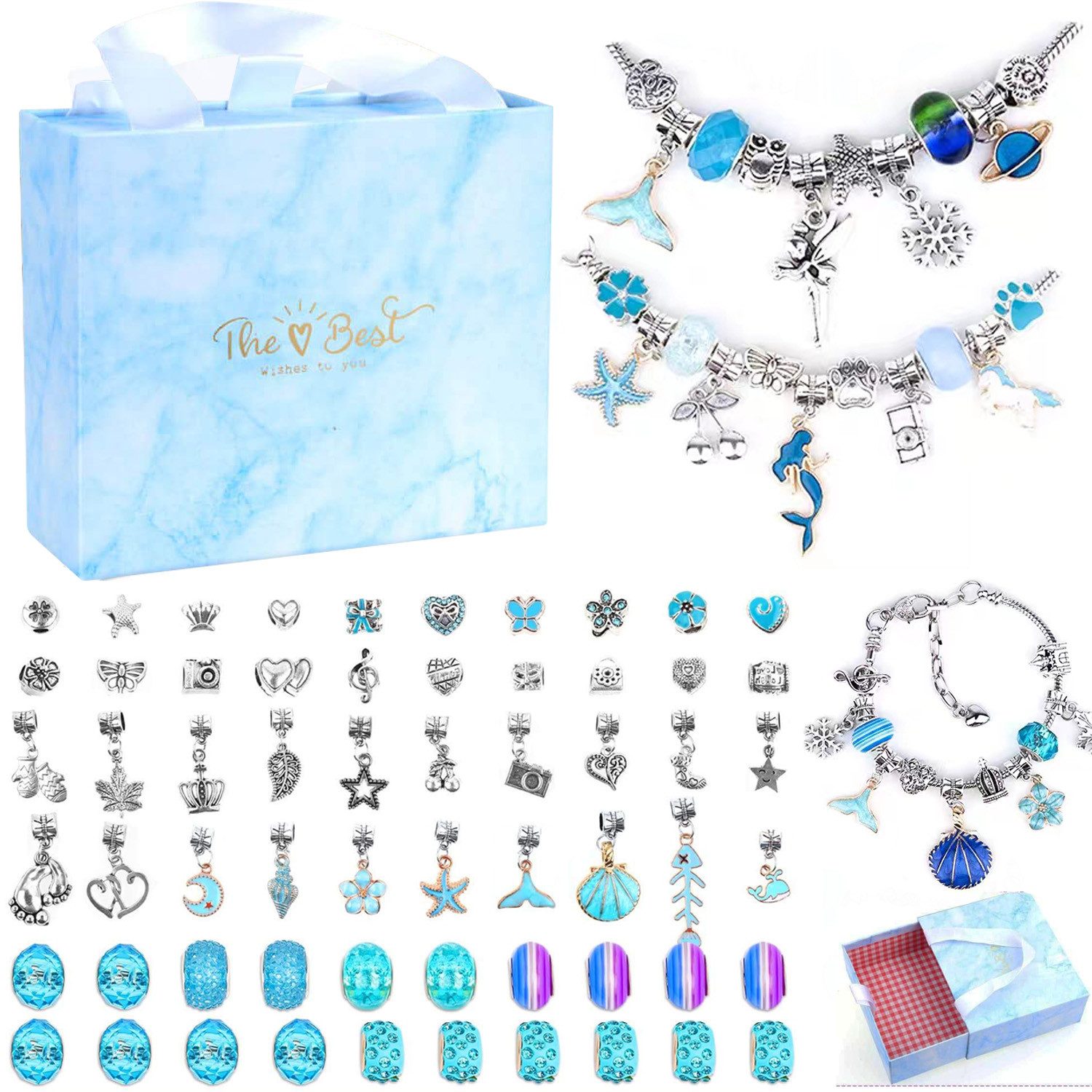 Schmuckset Bettelarmband, Charm Armband Making Kit für Mädchen