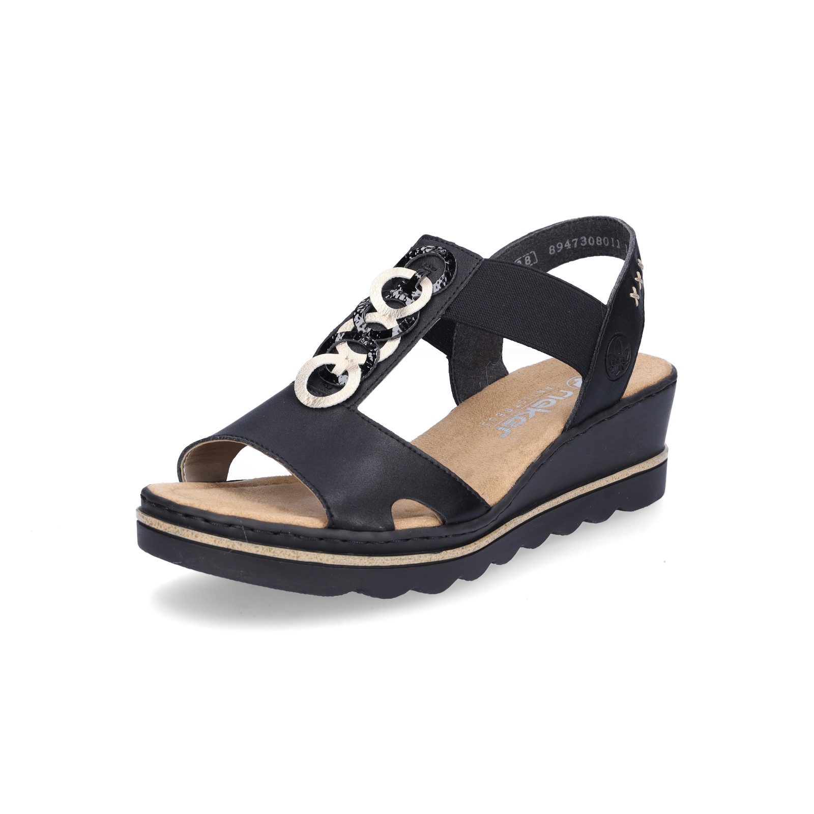 Rieker Rieker Damen Keil-Sandalette schwarz Sandale günstig online kaufen