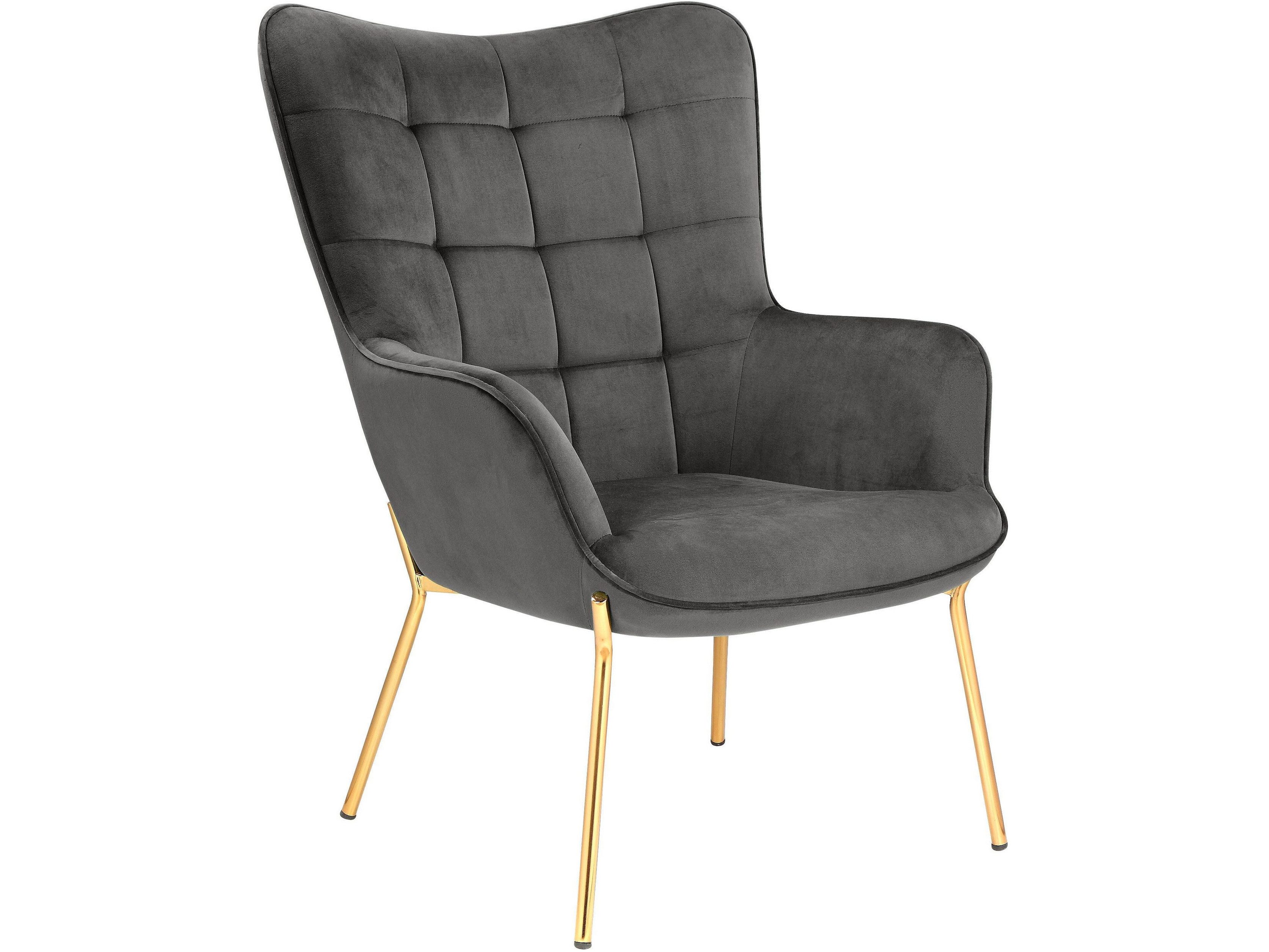 loft24 Loungesessel Bruce (1-St), Polstersessel, Sessel, Armlehnsessel, Metallgestell, Sitzhöhe 44 cm