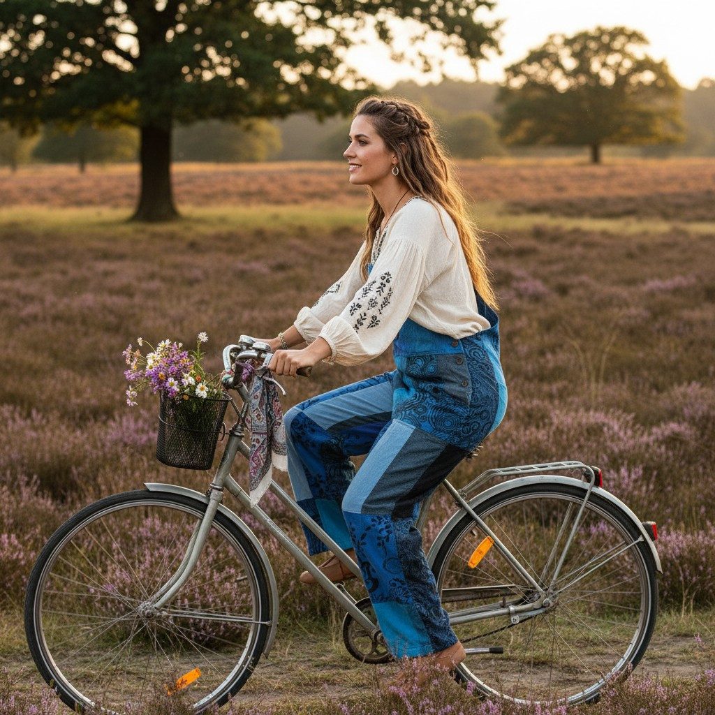 Guru-Shop Relaxhose Patchwork Latzhose, Unisex Boho Overall,.. Ethno Style, alternative Bekleidung