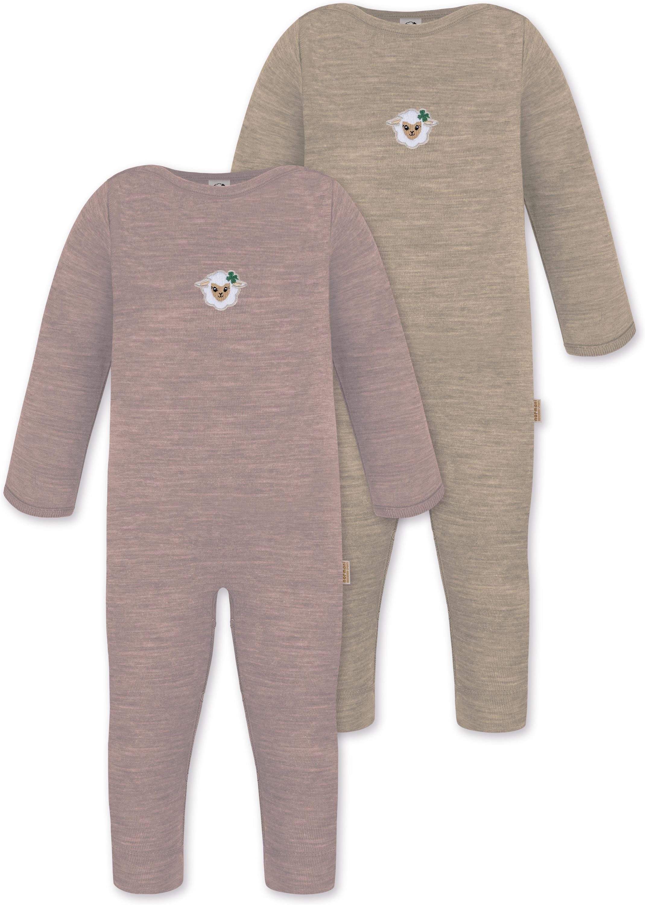 Langarmwickelbody 2er Pack Baby Merino Strampler Tangoio