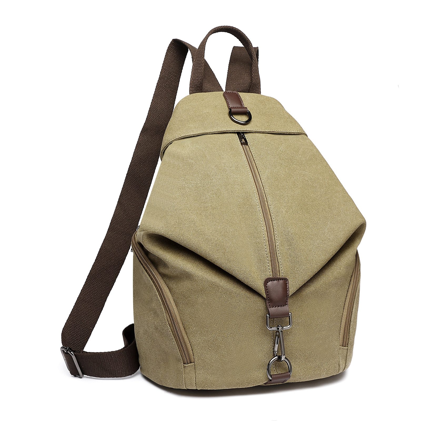KONO Rucksack Vintage Canvas Rucksack Vintage Umhängetasche für Reise & Schule