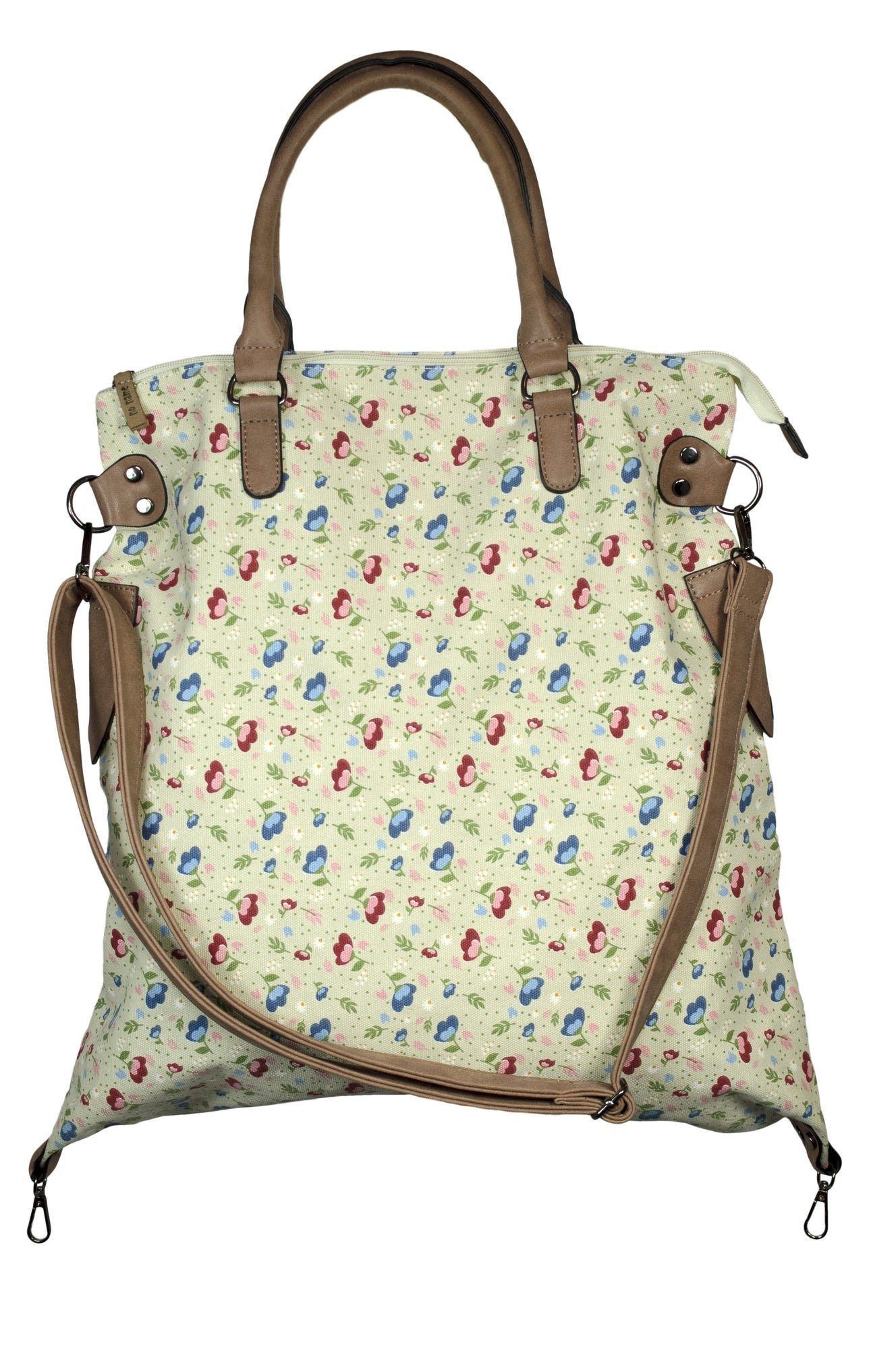 ausgiebige "Floral" Shopper Beauty BAG SHOPPING Beige (1-tlg), Ideal für Touren. Bunt Shopping Thinxx