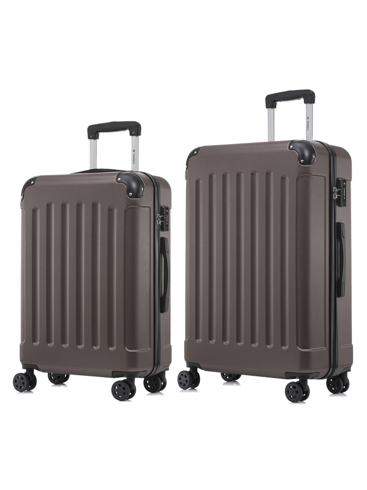 Kofferset Premium Hartschalen-Reiseset aus ABS mit robustem YKK-Reißverschluss