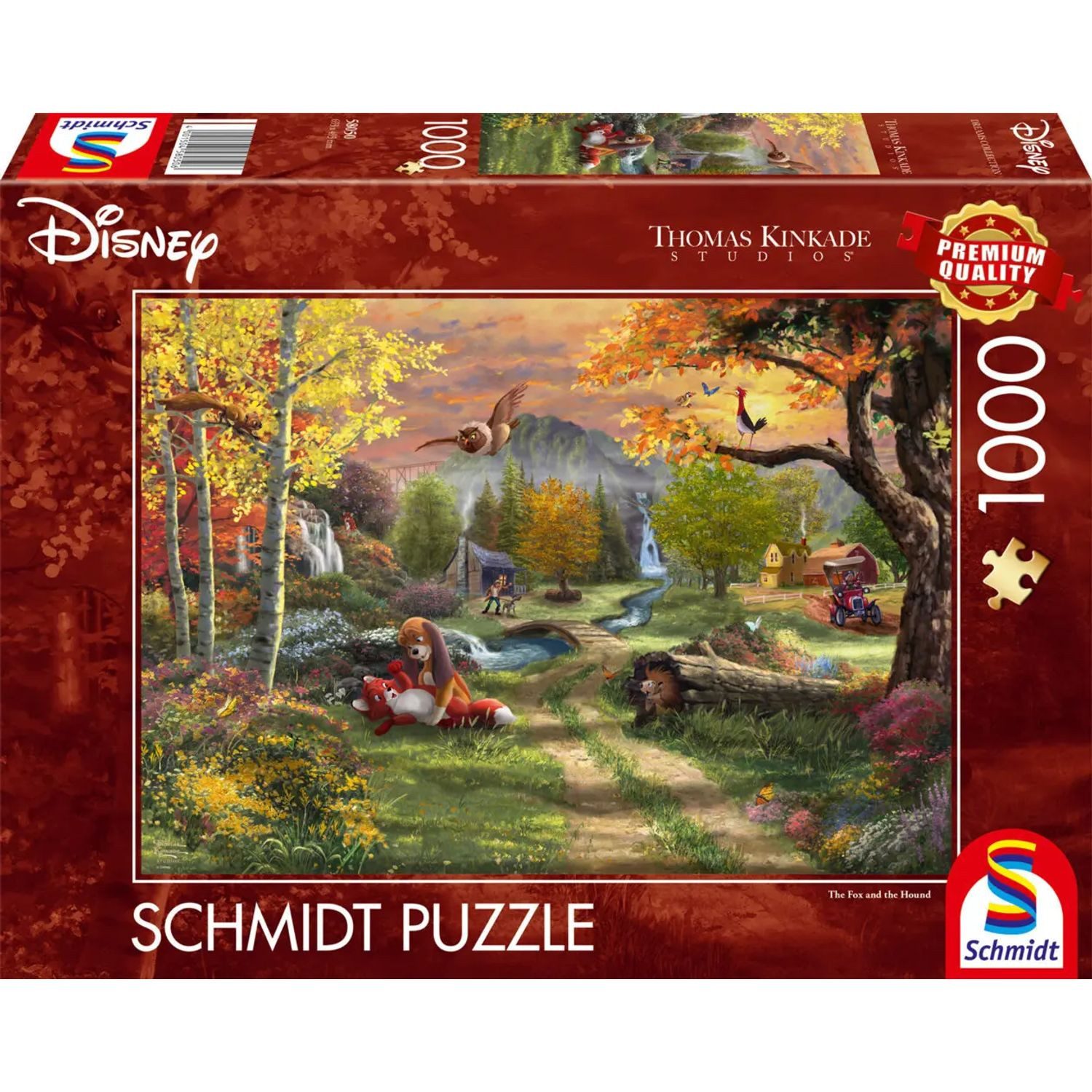 Schmidt Spiele Puzzle Disney, Fox and Hound, 1000 Puzzleteile