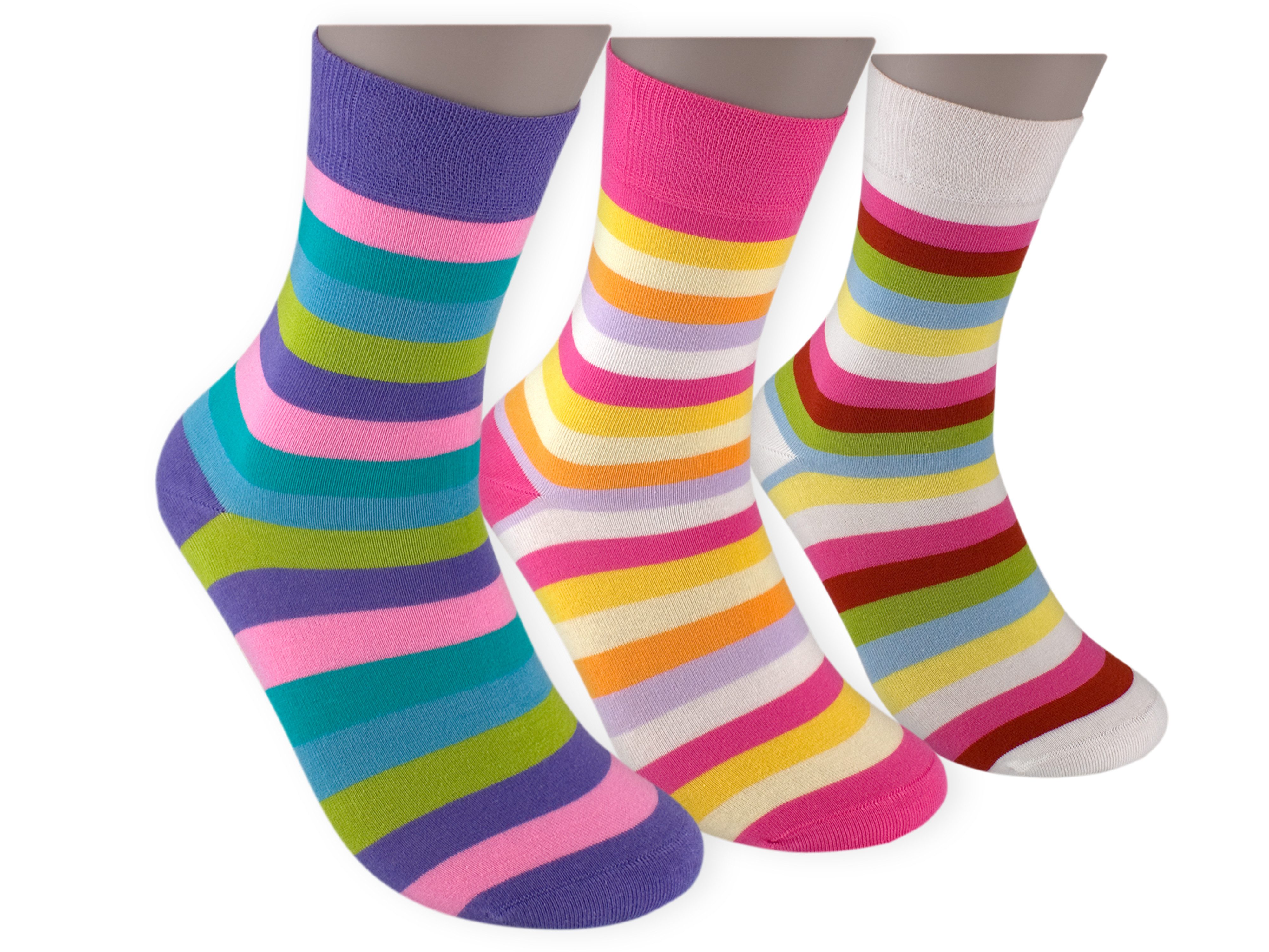 Die Sockenbude Basicsocken RS - Damenstrumpf HARMONY mit Softrand ohne Gummidruck (Bund, 3-Paar, gekettelte Fußspitze) extrafeine Maschenqualität