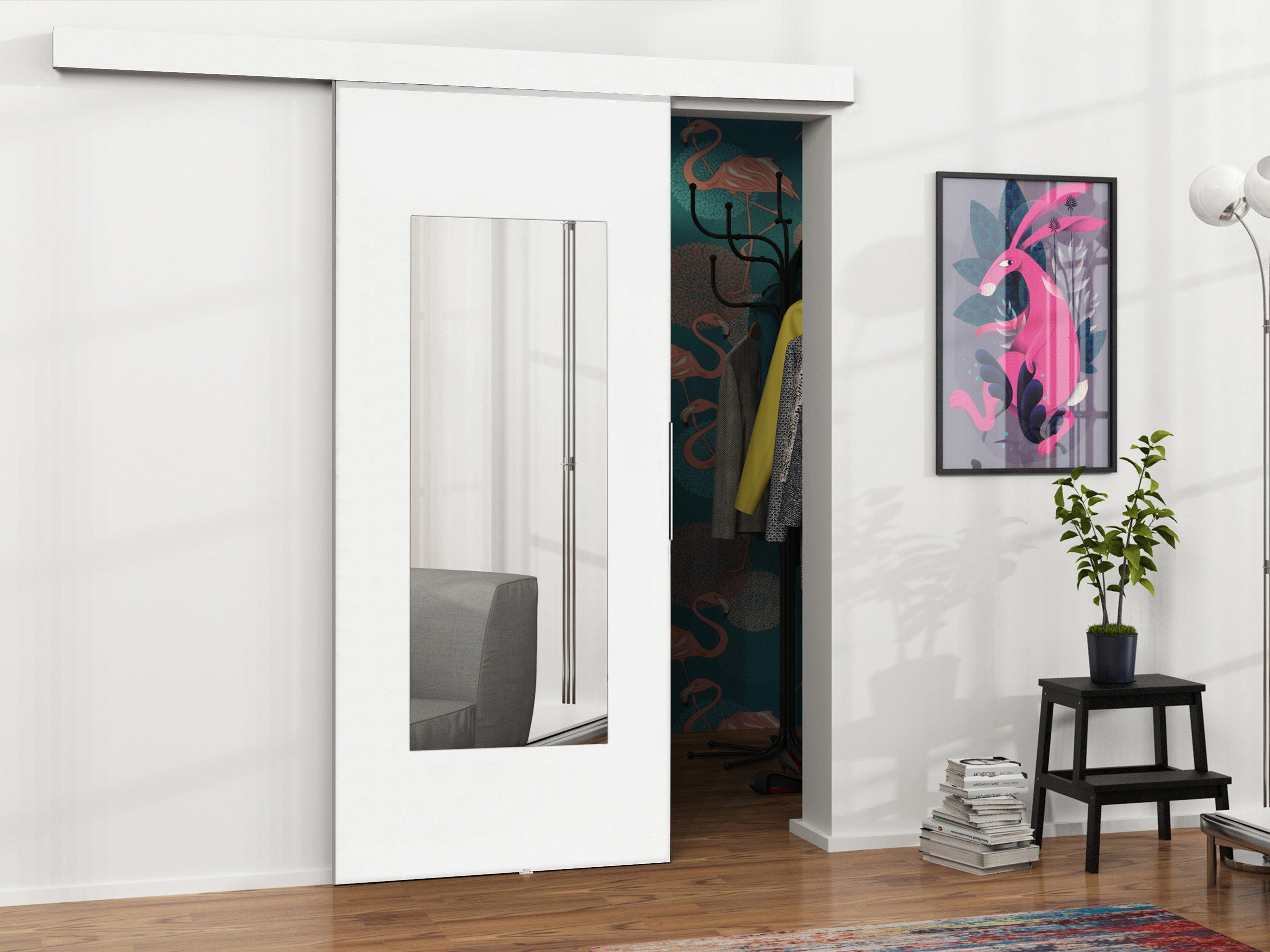 MIRJAN24 Schiebetür Malibu VII (Tür universell Links / Rechts), Frontspiege günstig online kaufen