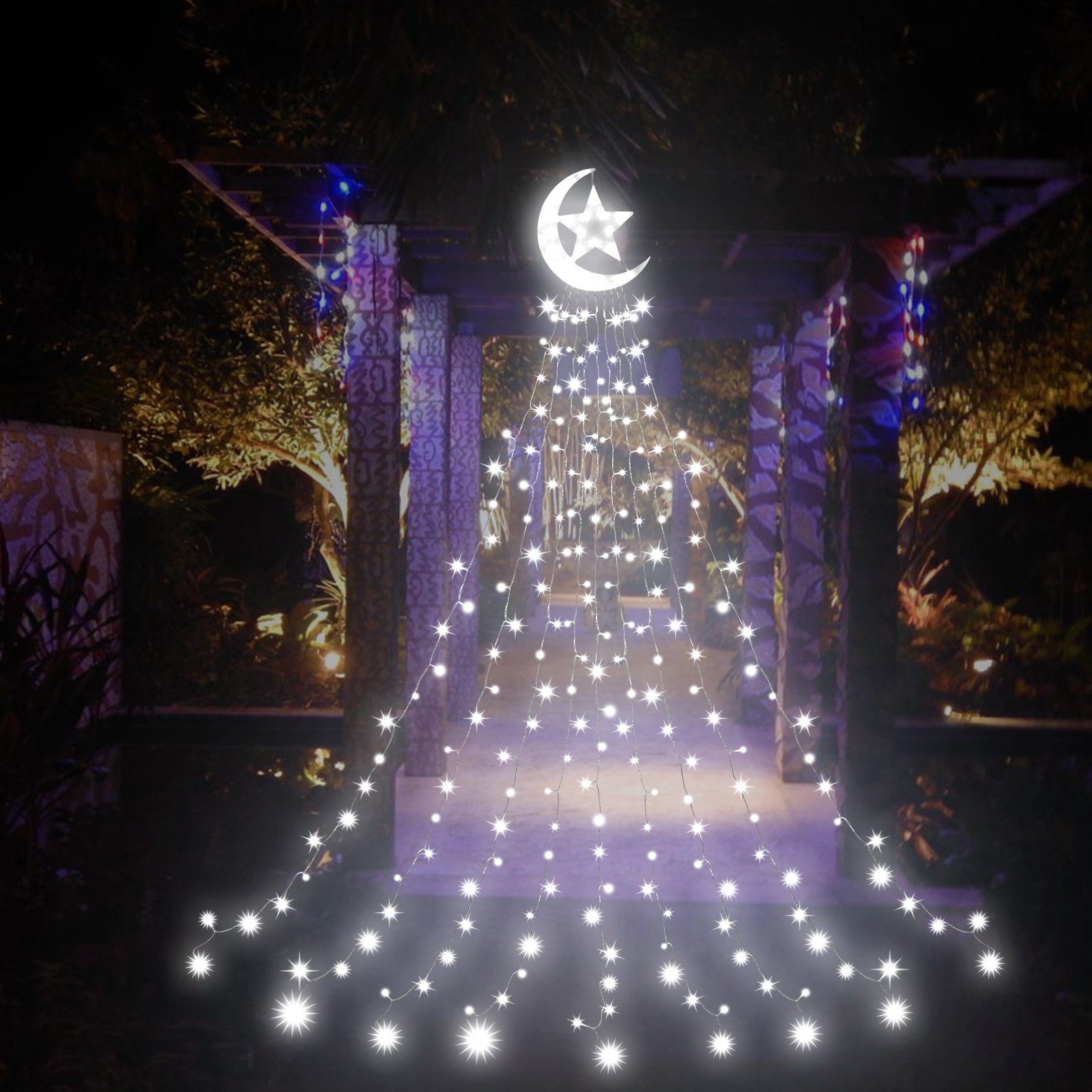 Rosnek LED-Baummantel 3.47M, 9 Stränge, 8 Modi, Timer, für Baum Weihnachten günstig online kaufen