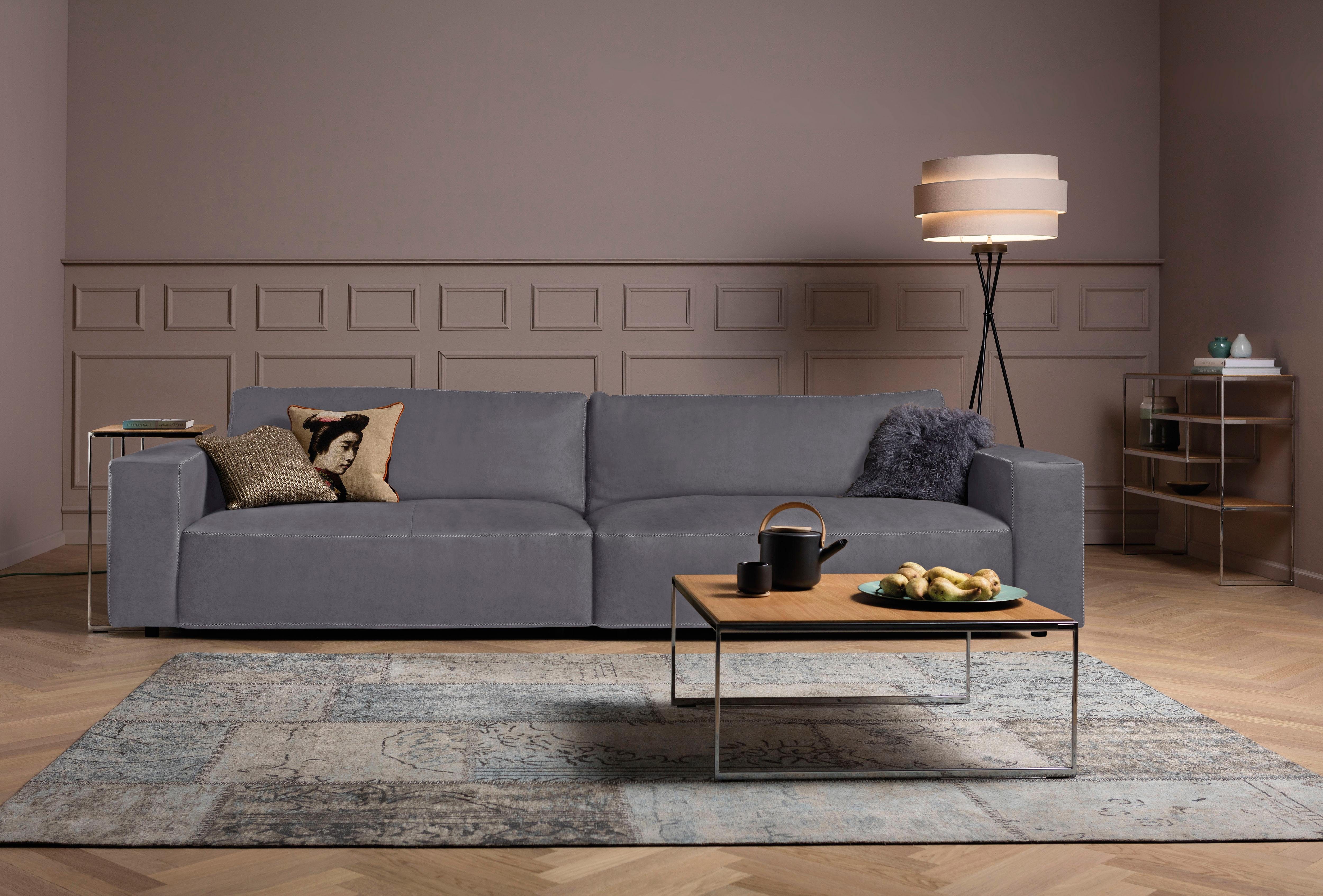 Musterring Big-Sofa LUCIA, in vielen Qualitäten und 4 unterschiedlichen Nähten, 3-Sitzer