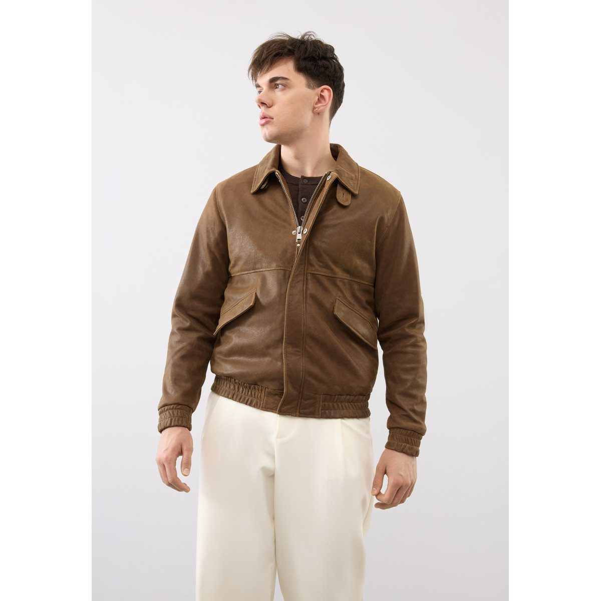 Bolongaro Trevor Lederjacke Rafe Herren Bomberjacke, Freizeitjacke, Blazer, Pufferjacke, Übergangsjacke