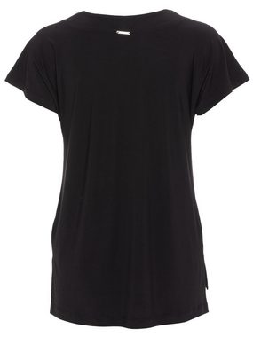 Sarah Kern Kurzarmshirt Jersey-Shirt figurumspielend mit Reißverschluss