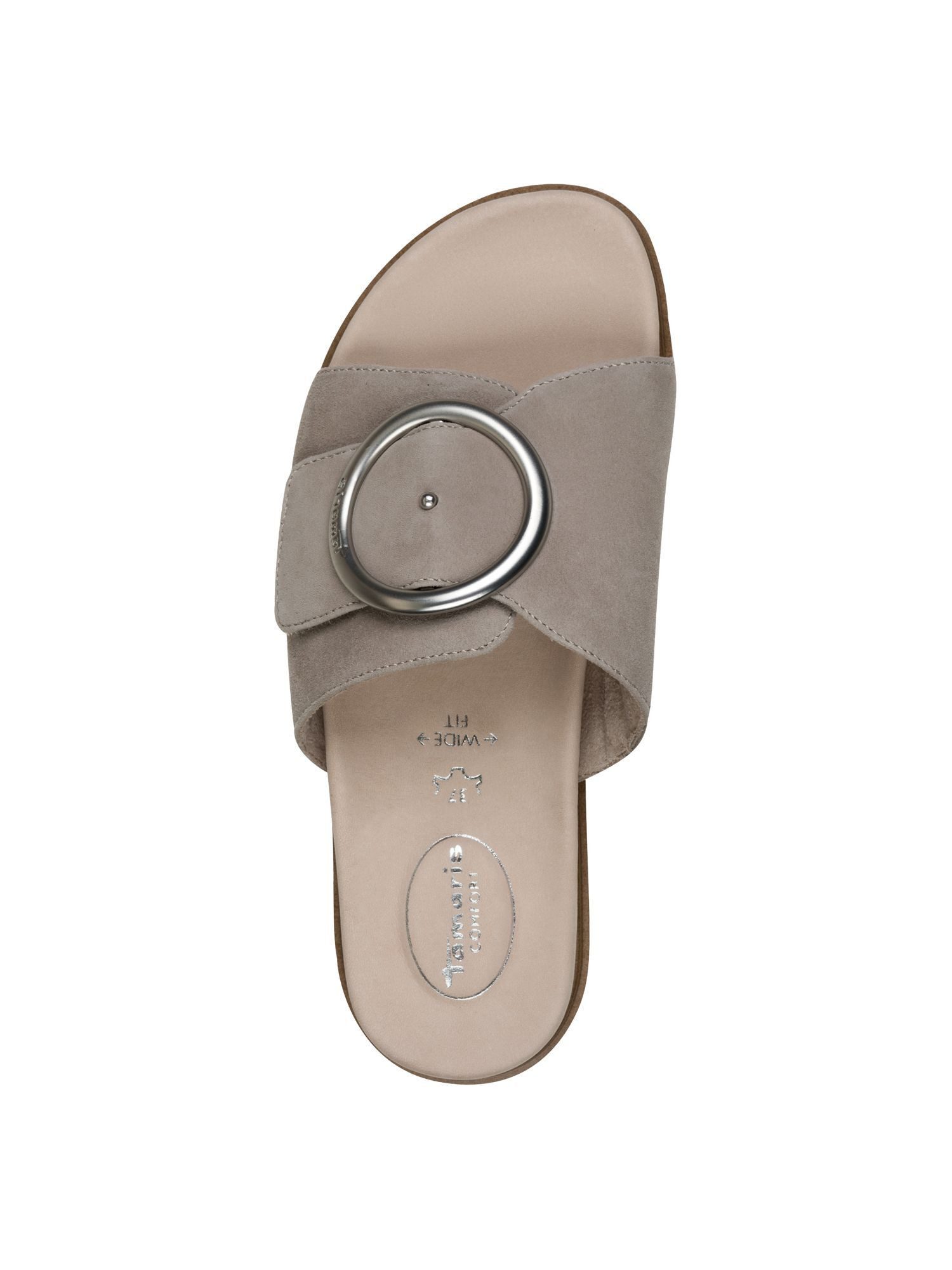 Tamaris WIDE FIT MultiAdjustable, comfortFit aus Leder Pantolette MultiAdjustable