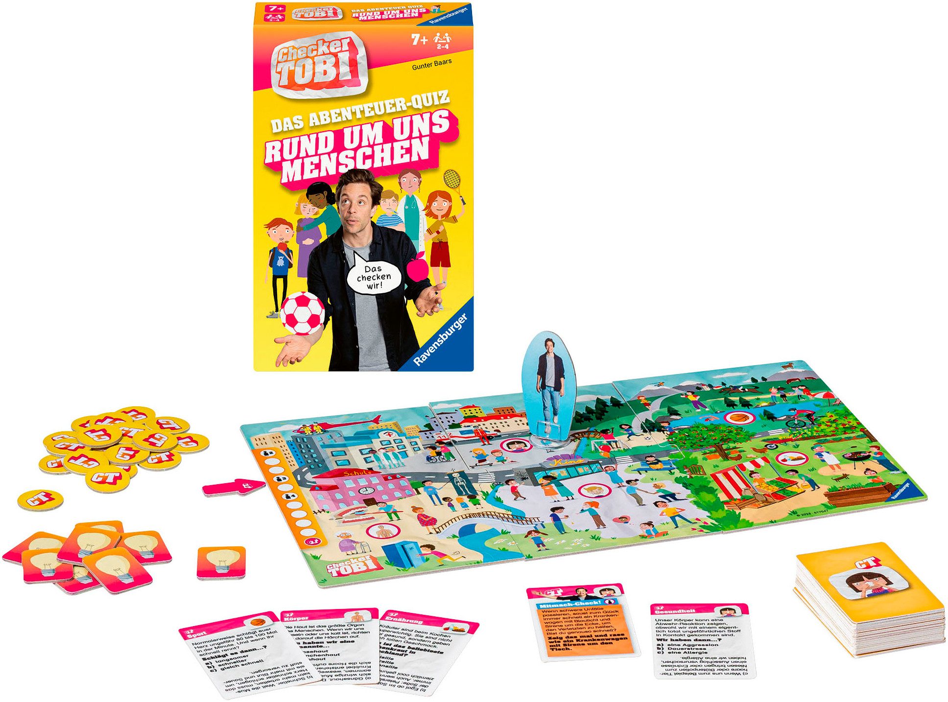 Ravensburger Spiel Checker Tobi: Rund um uns Menschen, Kinderspiel, Made in Europe