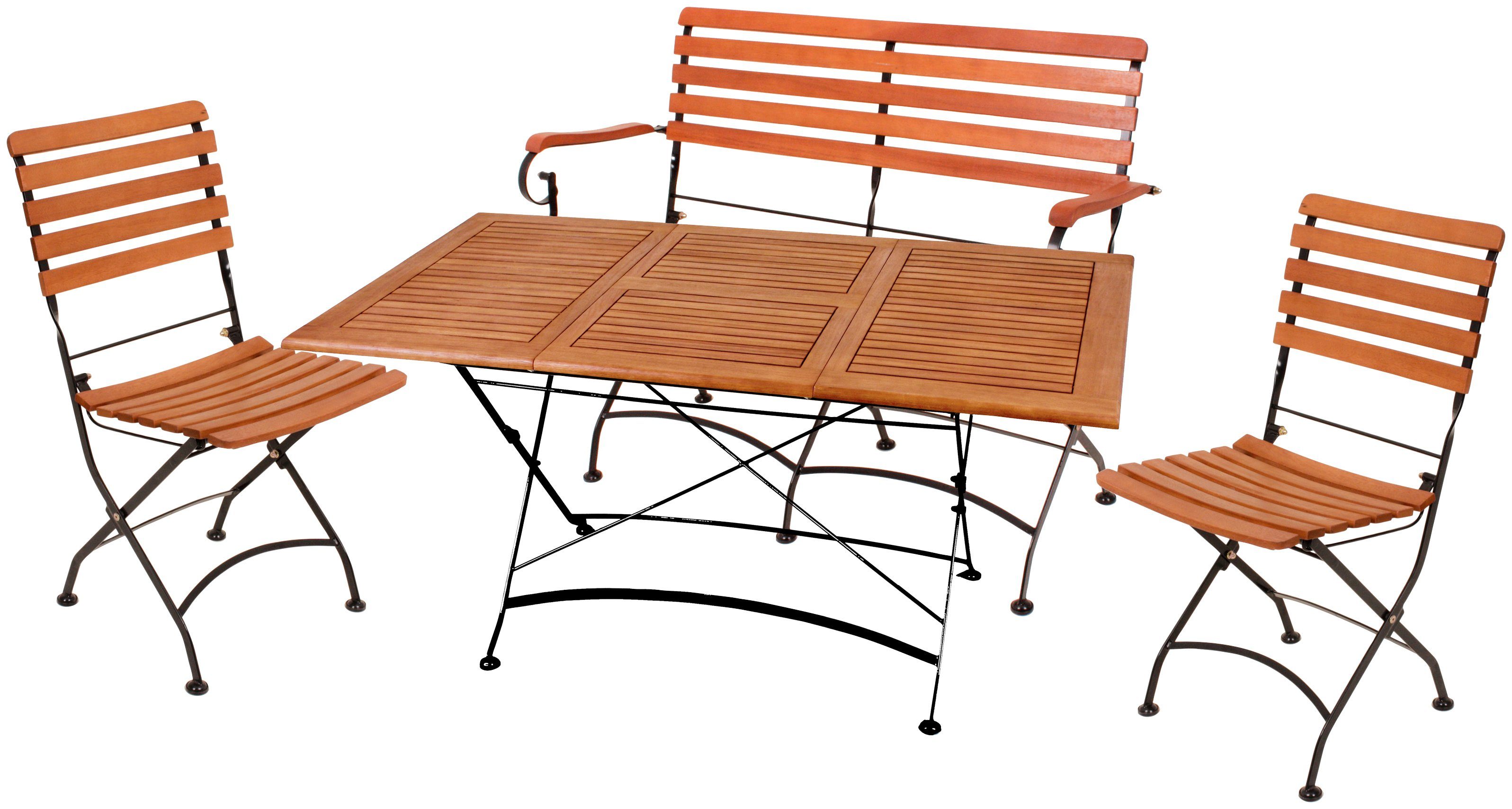 Garden Pleasure Garten-Essgruppe WIEN, (4-tlg), mit praktischer Klappfunktion