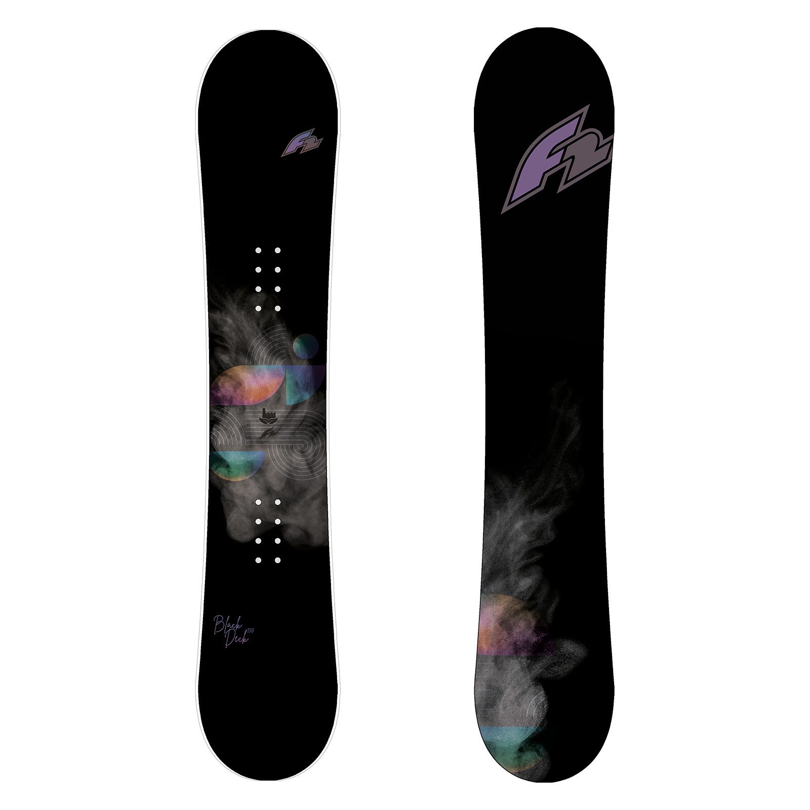 F2 Snowboard F2 Damen Snowboard Black Deck Freeride/Freestyle 142cm Schwarz