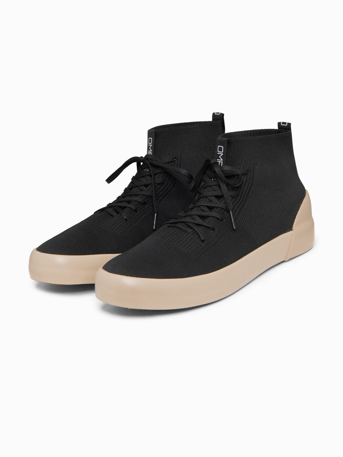 Herren Sneaker mit hoher Schaftstruktur casual Schwarz 43 Sneaker
