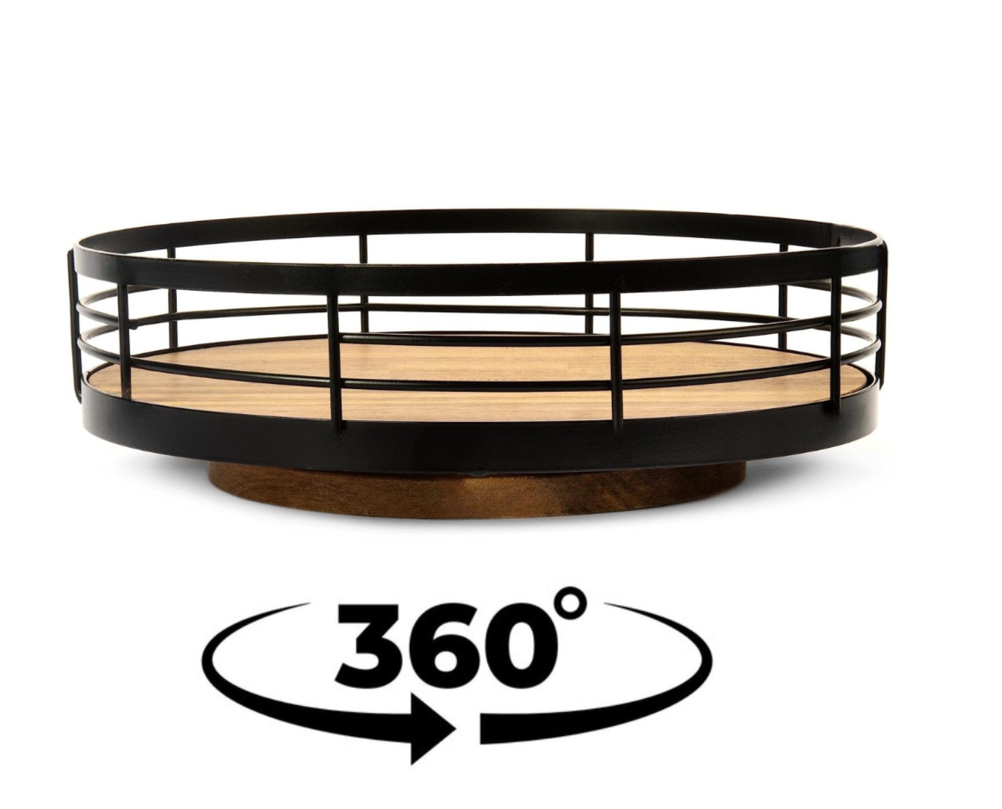 Cheffinger Küchenorganizer-Set Drehbarer Bambus Organizer – 360° Drehteller günstig online kaufen