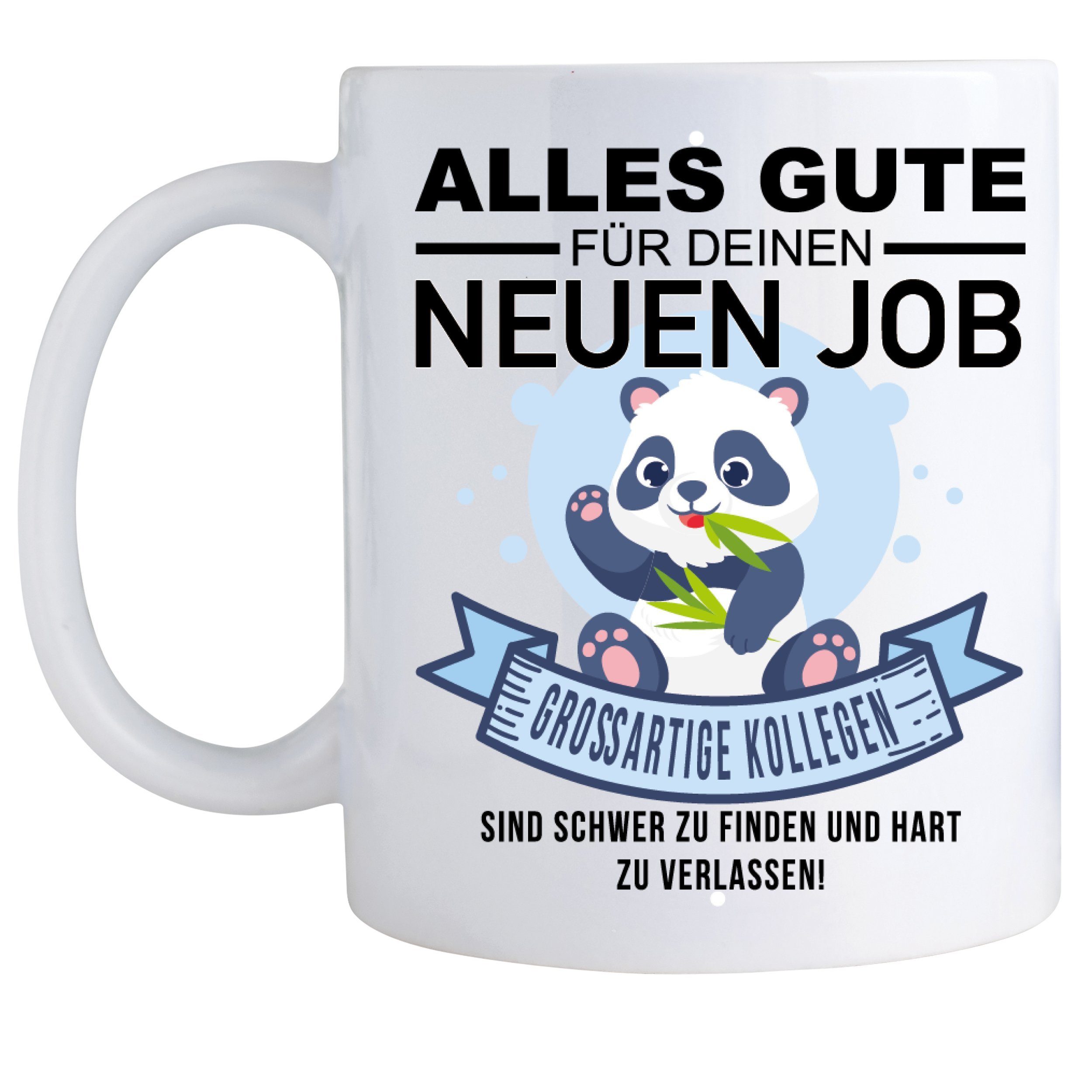 Giftandprint Tasse Jobwechsel Tasse Geschenk Kollegen Abschied Abschiedsgeschenk Panda, Inkl. Geschenkverpackung | Teetassen