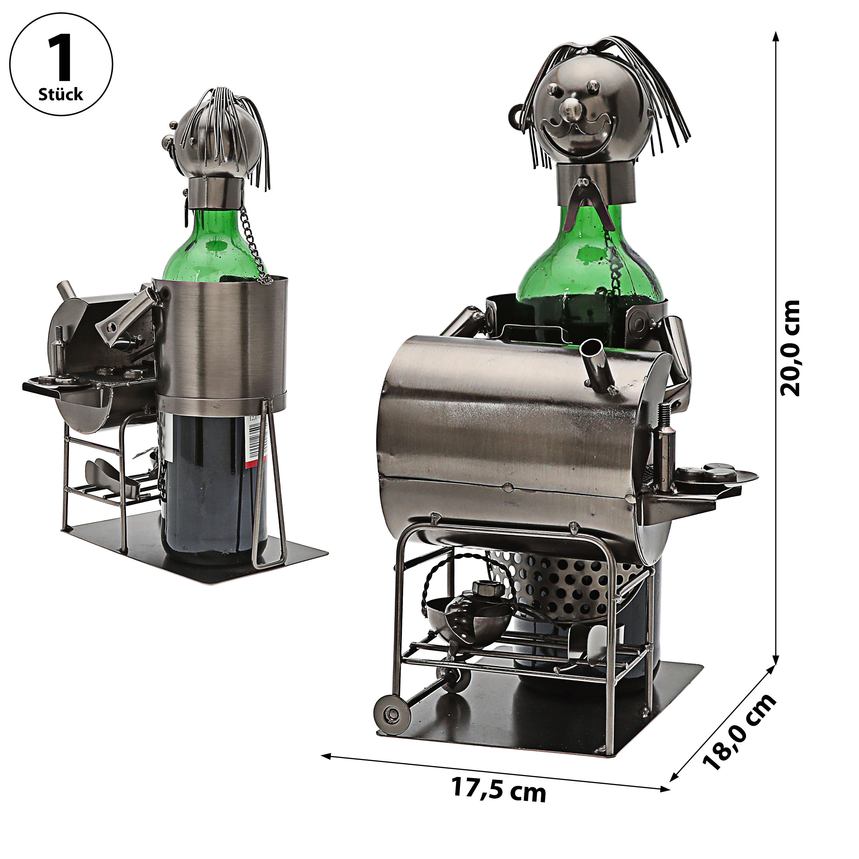 CEPEWA Weinflaschenhalter Weinflaschenhalter 'Griller' Weinflaschen 17,5x20 günstig online kaufen