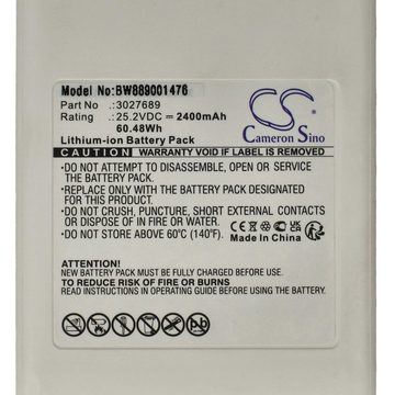 vhbw Ersatz für Dreame P2046-7S1P-BCB, 3027689, P2046-7S1P-BCA für Staubsauger-Akku Li-Ion 2400 mAh (25,2 V)