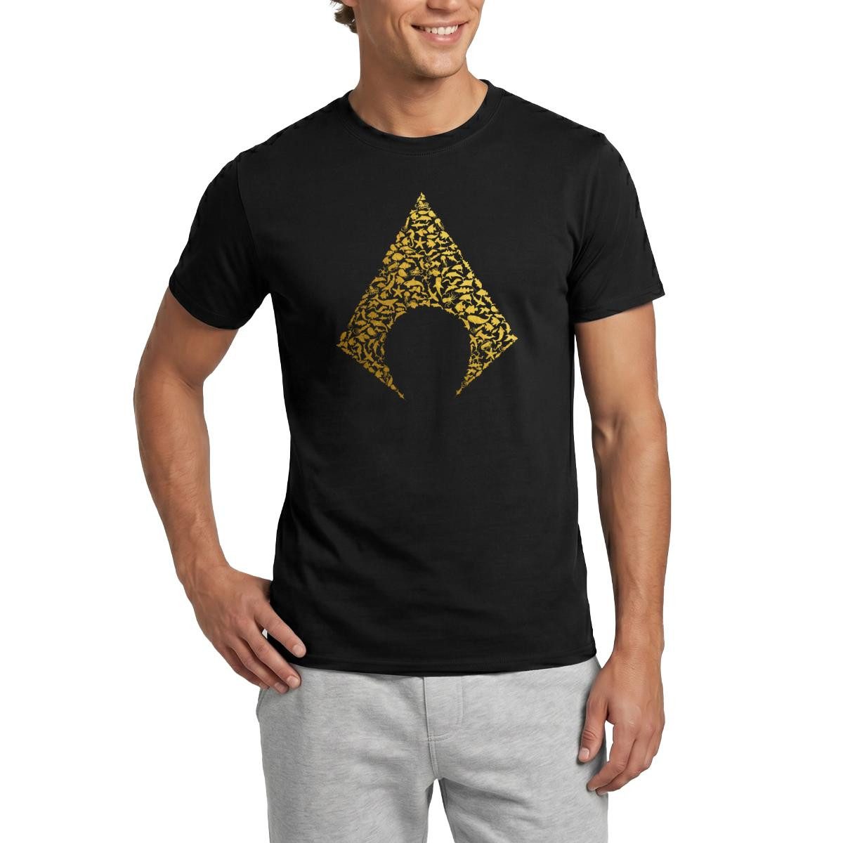 Spreadshirt T-Shirt DC Comics Justice League Aquaman Logo Fische Männer T-Shirt (1-tlg)