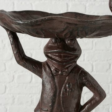 GILDE Dekoobjekt Gusseisen Vogeltränke 'Frog' - Ein Kunstwerk für jeden Garten